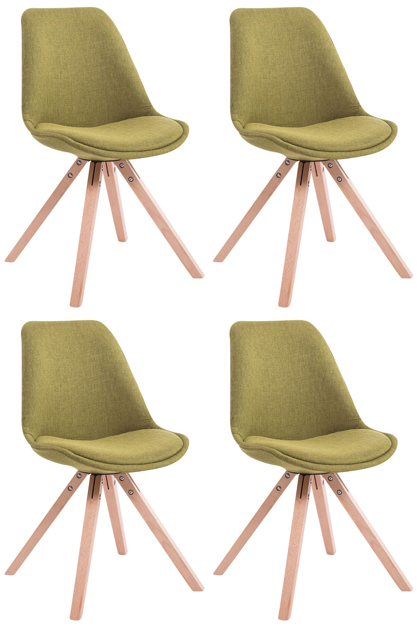 CLP Esszimmerstuhl Toulouse Stoff Square (4er Set), mit Sitzpolster