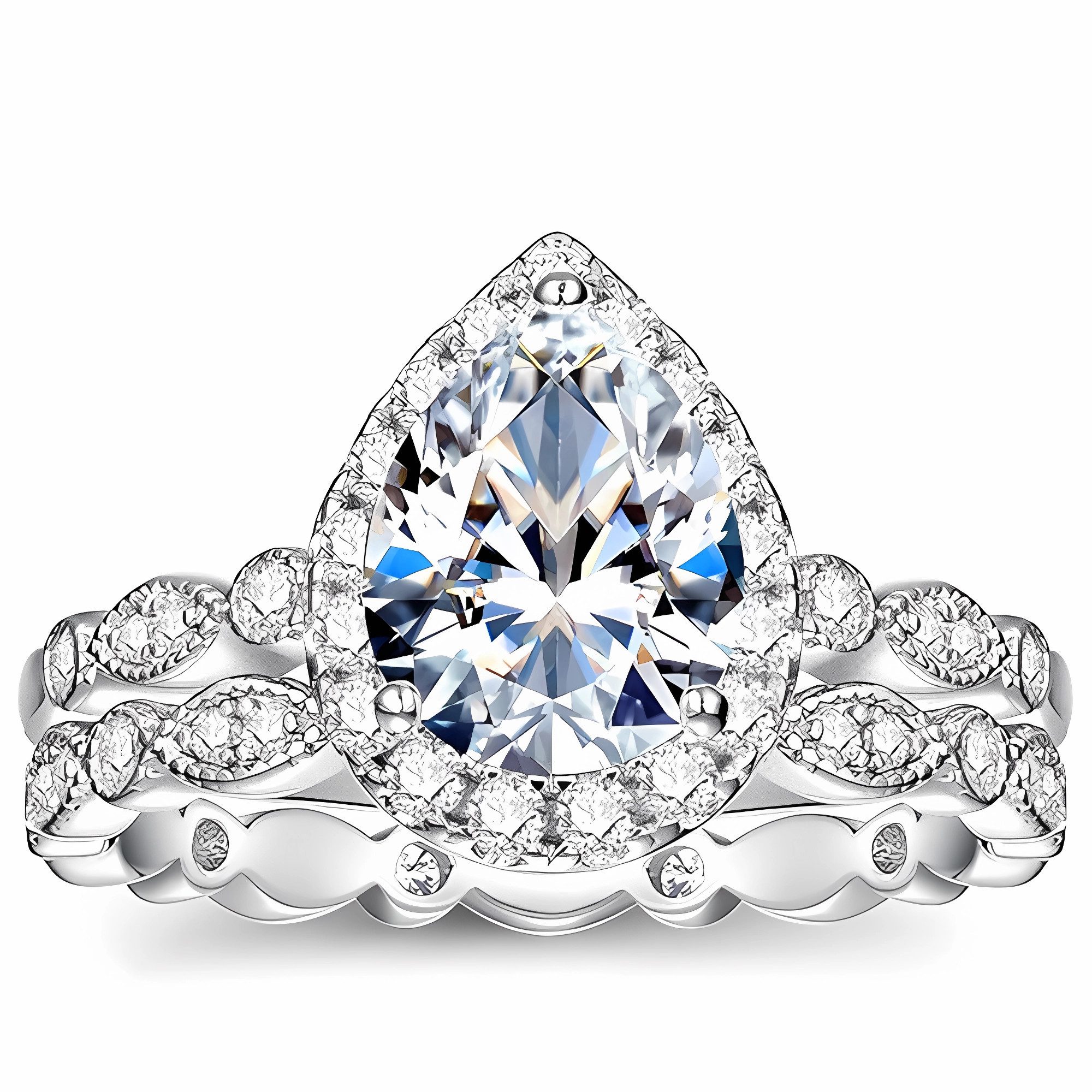 Jumpeak Diamantring Diamond Ring,2 Karat,Eheringe 585 Gold,Ring Weißgold Da günstig online kaufen