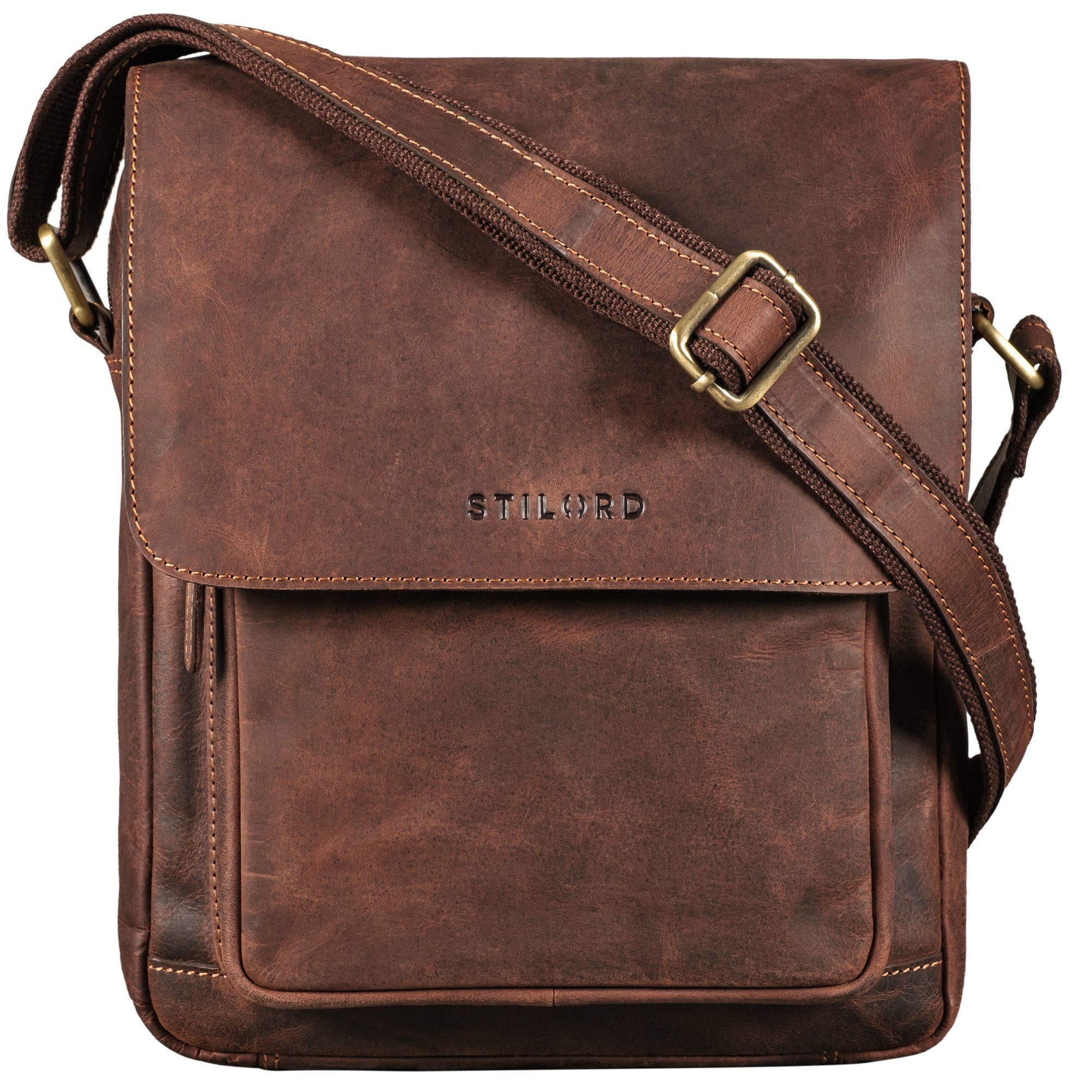 Schultertasche "Ragnar" Kleine Umhängetasche Herren Leder