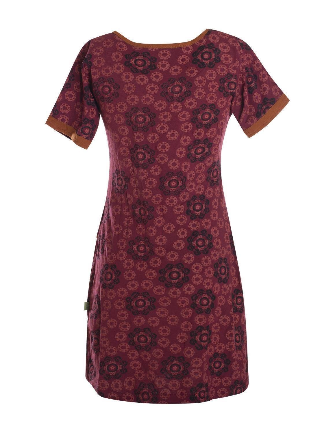 Vishes Jerseykleid Kurzarm Kleid Blumen Tunika günstig online kaufen
