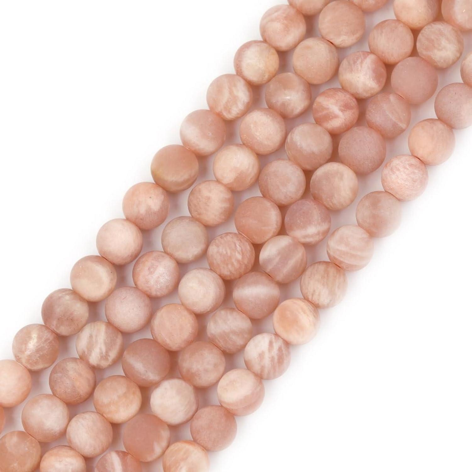 LuxusKollektion Bastelperlen Sonnenstein Perlen 6mm braun matt