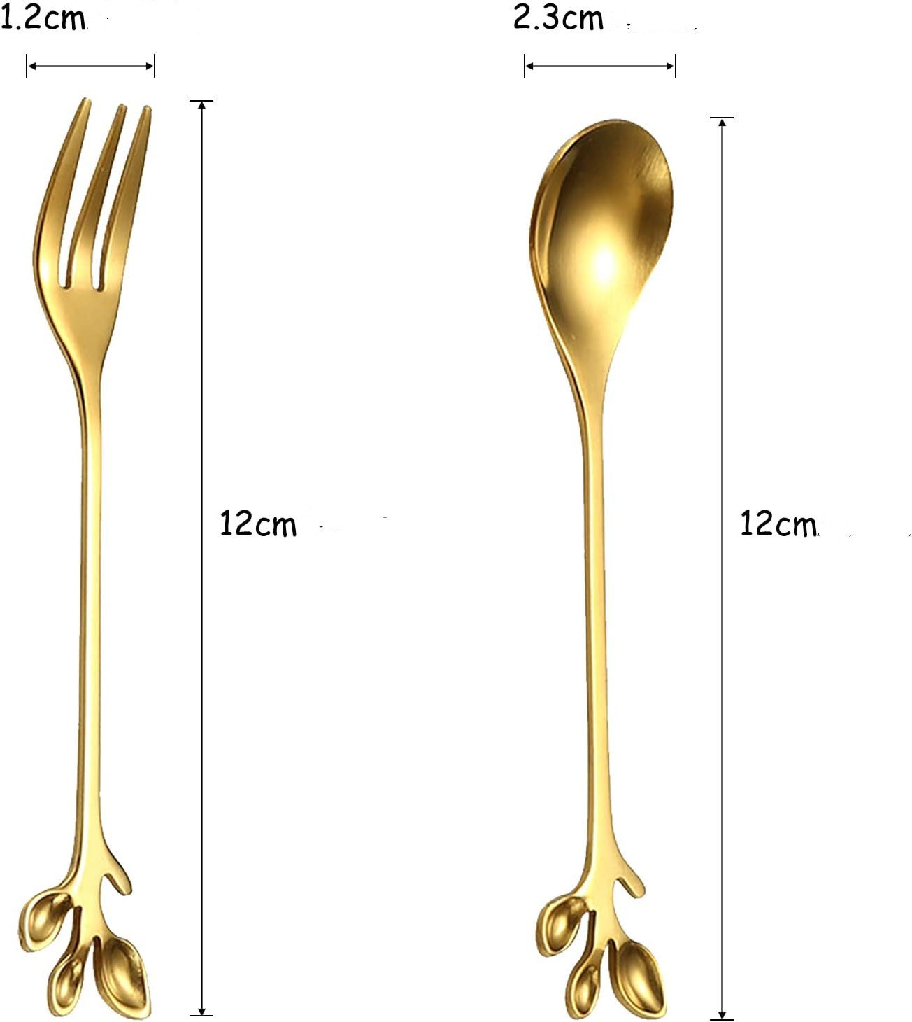 KingLux Besteck-Set 12tlg.Obstgabeln-Set,Schwanenboden,Besteck-Set mit Aufbewahrungsregal (12-tlg), 6 Personen, Edelstahl