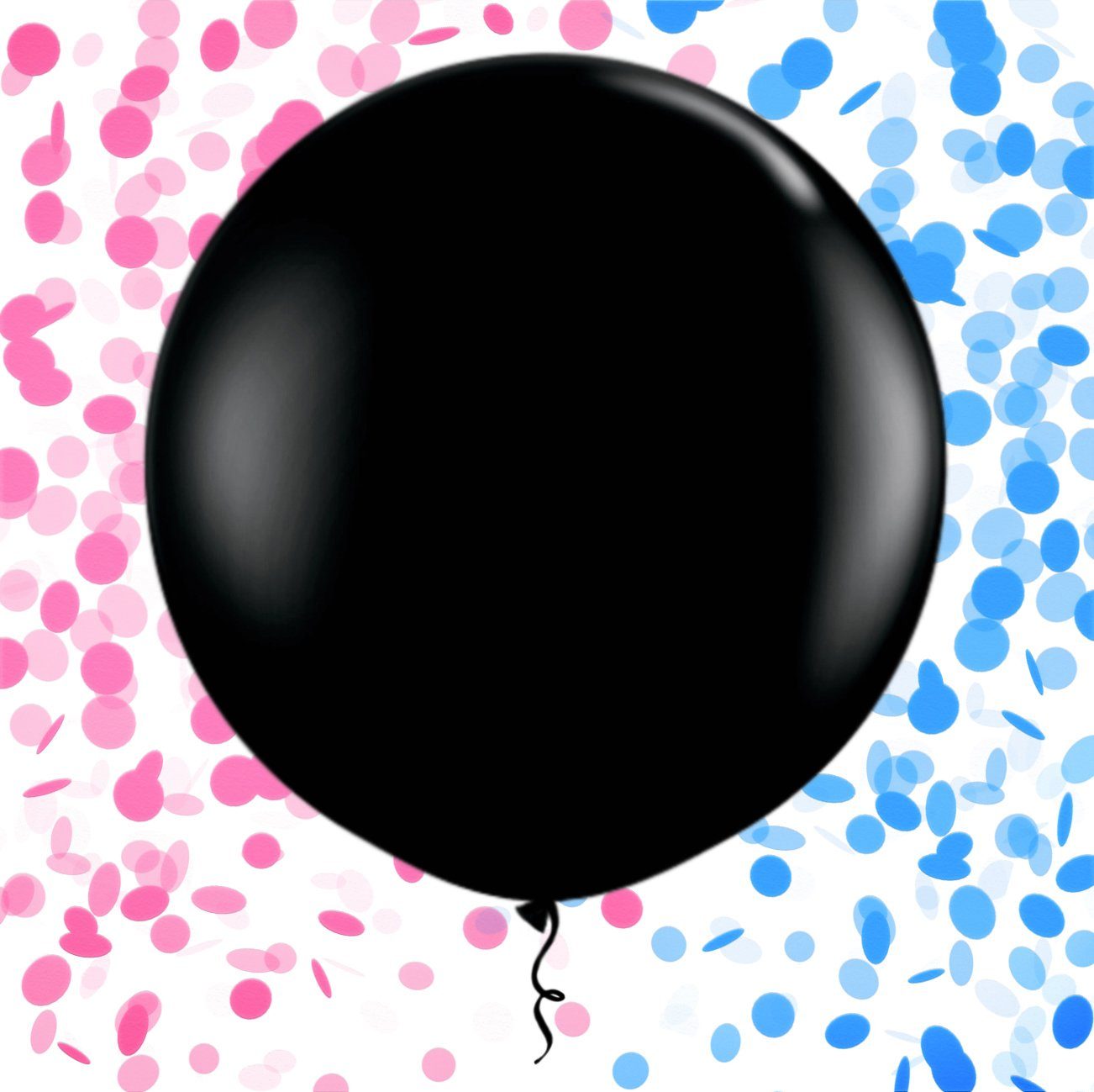 MyBeautyworld24 Riesenluftballon Riesen Luft-Ballon Boy/Girl inkl Konfetti-Füllung in rosa & blau 90cm