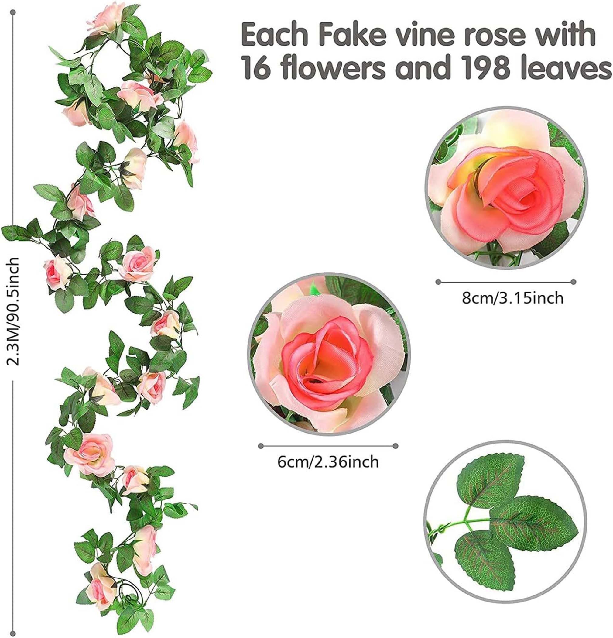 Kunstblumenstrauß osengirlanden künstliche Rosenranken,mit grünen Pflanzen, günstig online kaufen