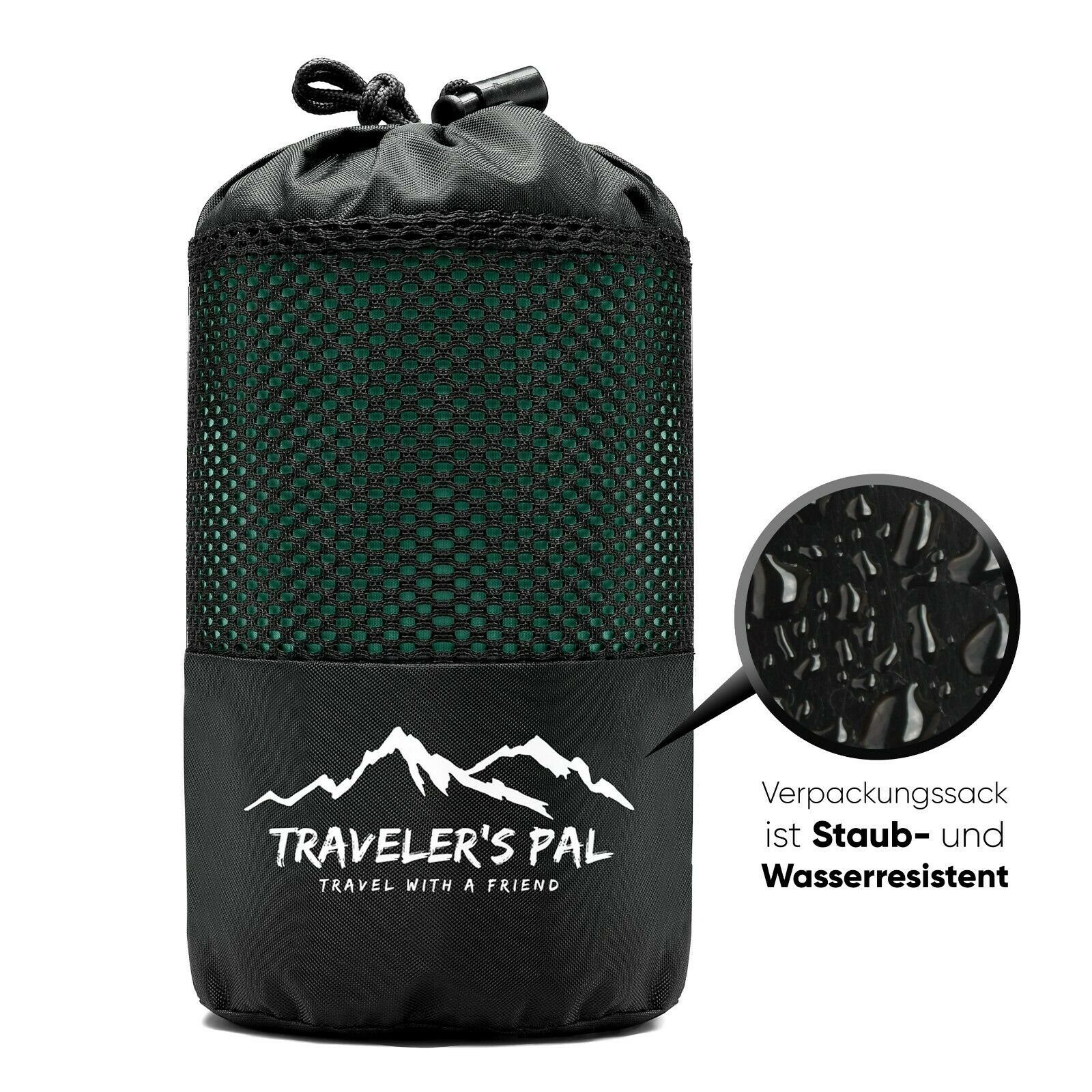 Traveler's Pal Schlafsackinlett Traveler's Pal Hüttenschlafsack aus 100% Baumwolle Patinagrün