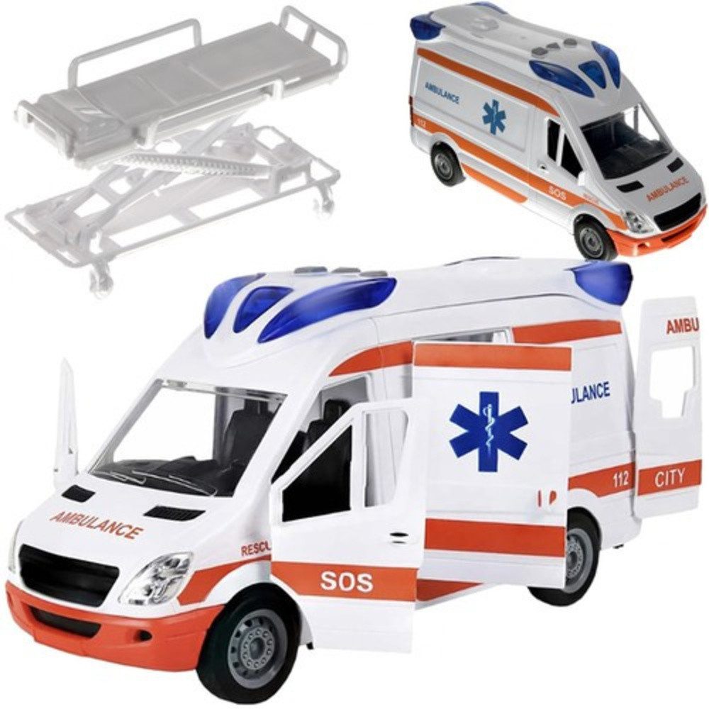 KRUZZEL Spielzeug-Krankenwagen Spielzeugauto mit Liege, (Set, günstig online kaufen