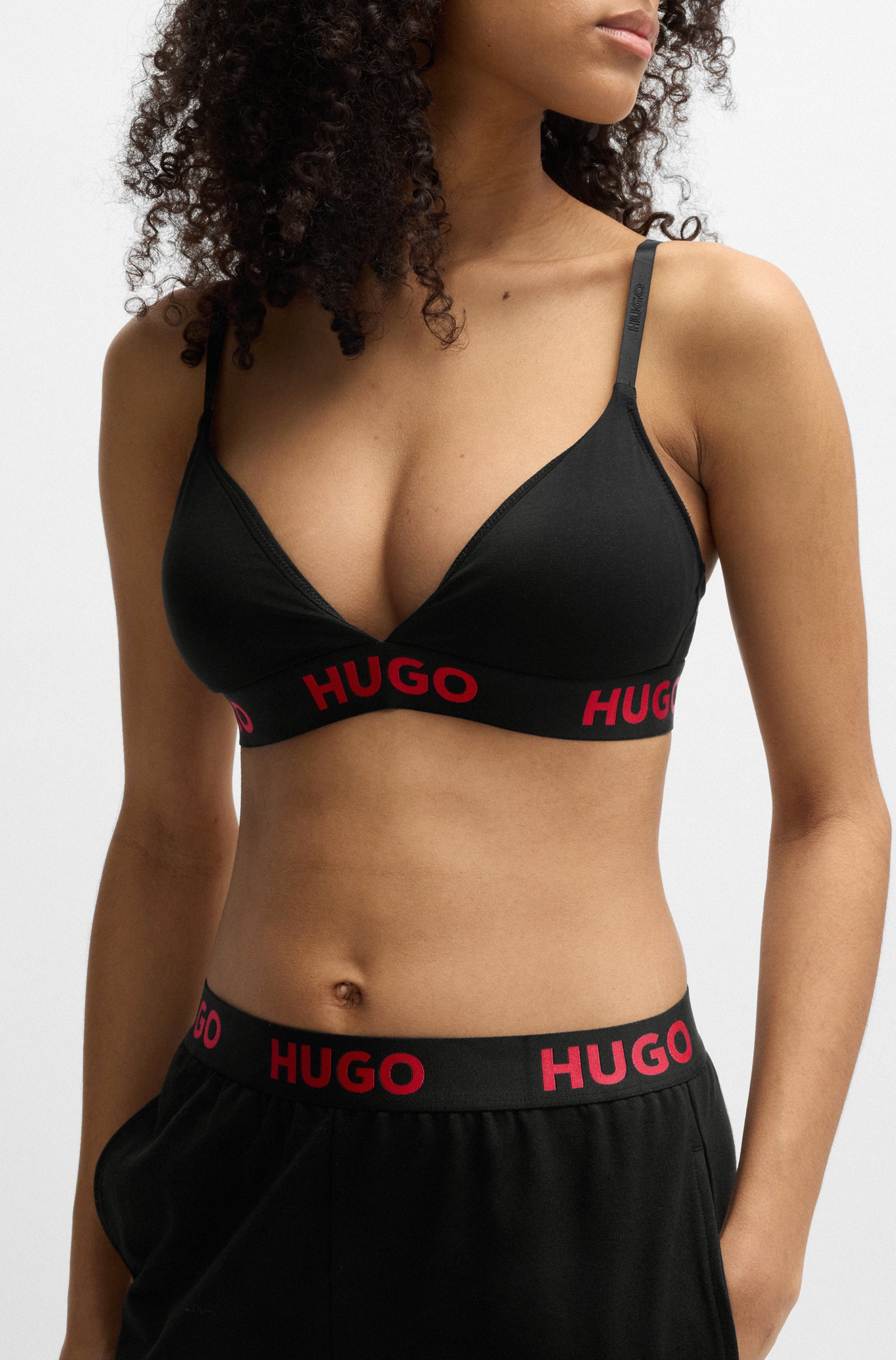 HUGO Triangel-BH TRIANGLE SPORTY LOGO elastisch günstig online kaufen