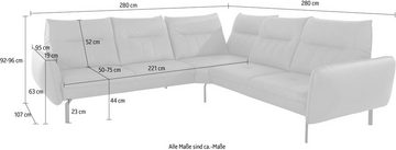 INOSIGN Ecksofa Marino, gleichschenklig 280/280cm, incl. Armteil- und Rückenverstellung