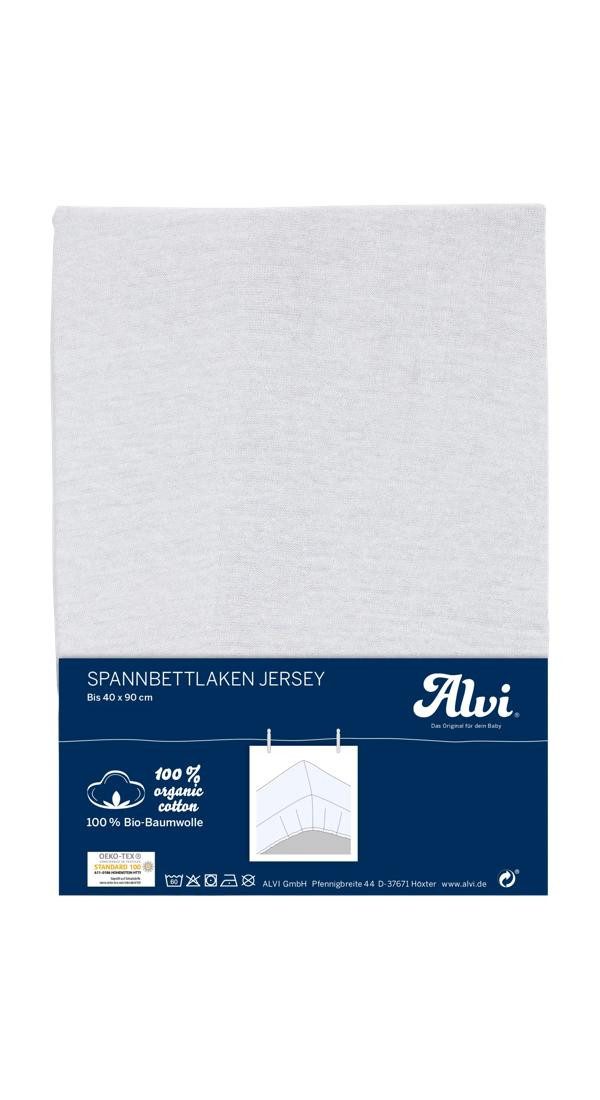 Alvi® Spannbettlaken Spannbettlaken Bio-Baumwolle, Baumwolle, Gummizug: rundum, (1 Stück), faltenfrei durch Gummizug
