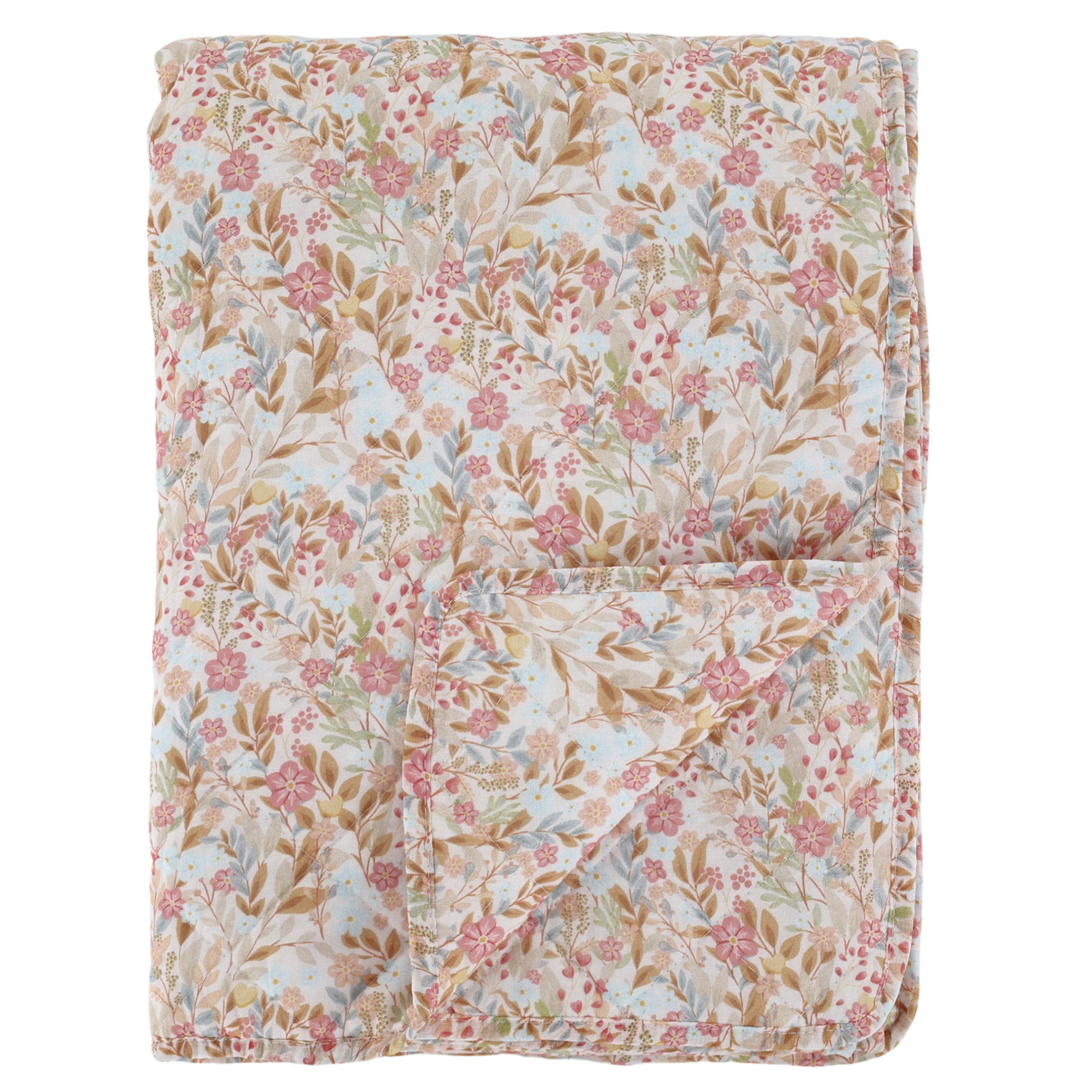 Chic Antique Tagesdecke Chic Antique Aix Quilt mit Blumen Rosa & Sky Blue