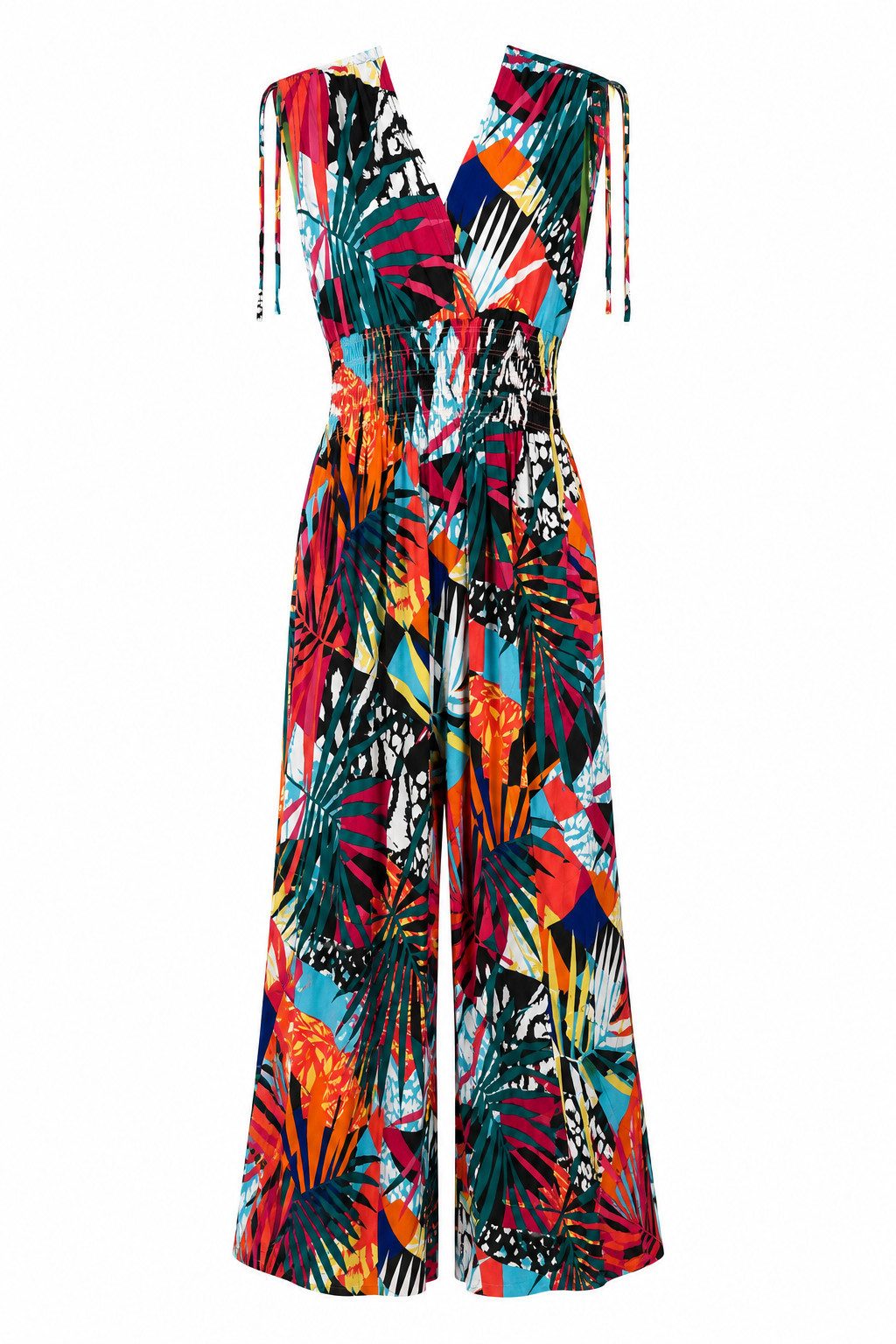 ITALY VIBES Jumpsuit - Overall mit V-Ausschnitt - Damen Overall mit All-Over-Print