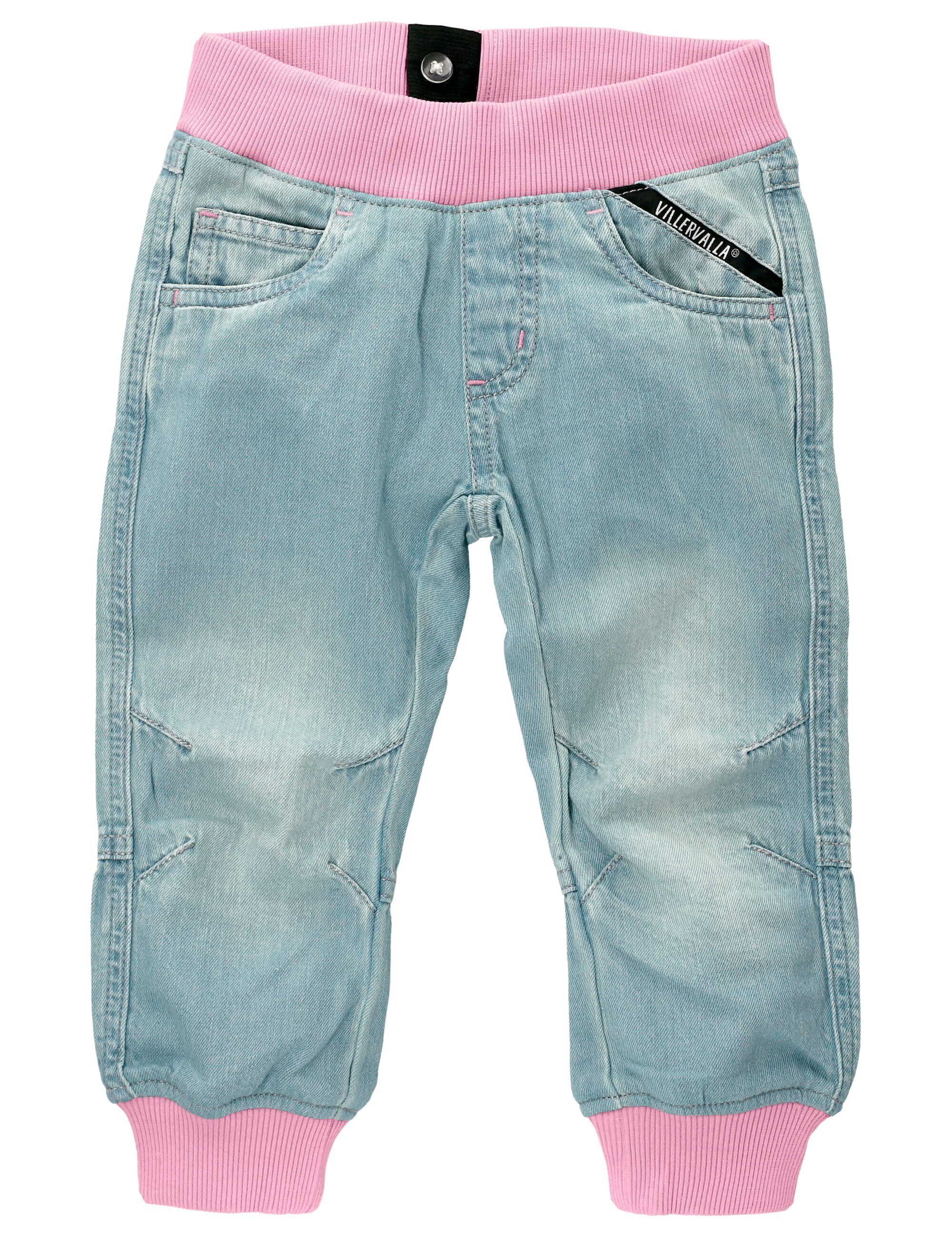 Villervalla Dehnbund-Jeans Jeans blau rosa