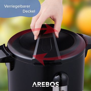 Arebos Einkoch- und Glühweinautomat 6,8 L, Überhitzungsschutz, Temperatureinstellung 30-110°C, 3 Farben, 950,00 W, Überhitzungsschutz