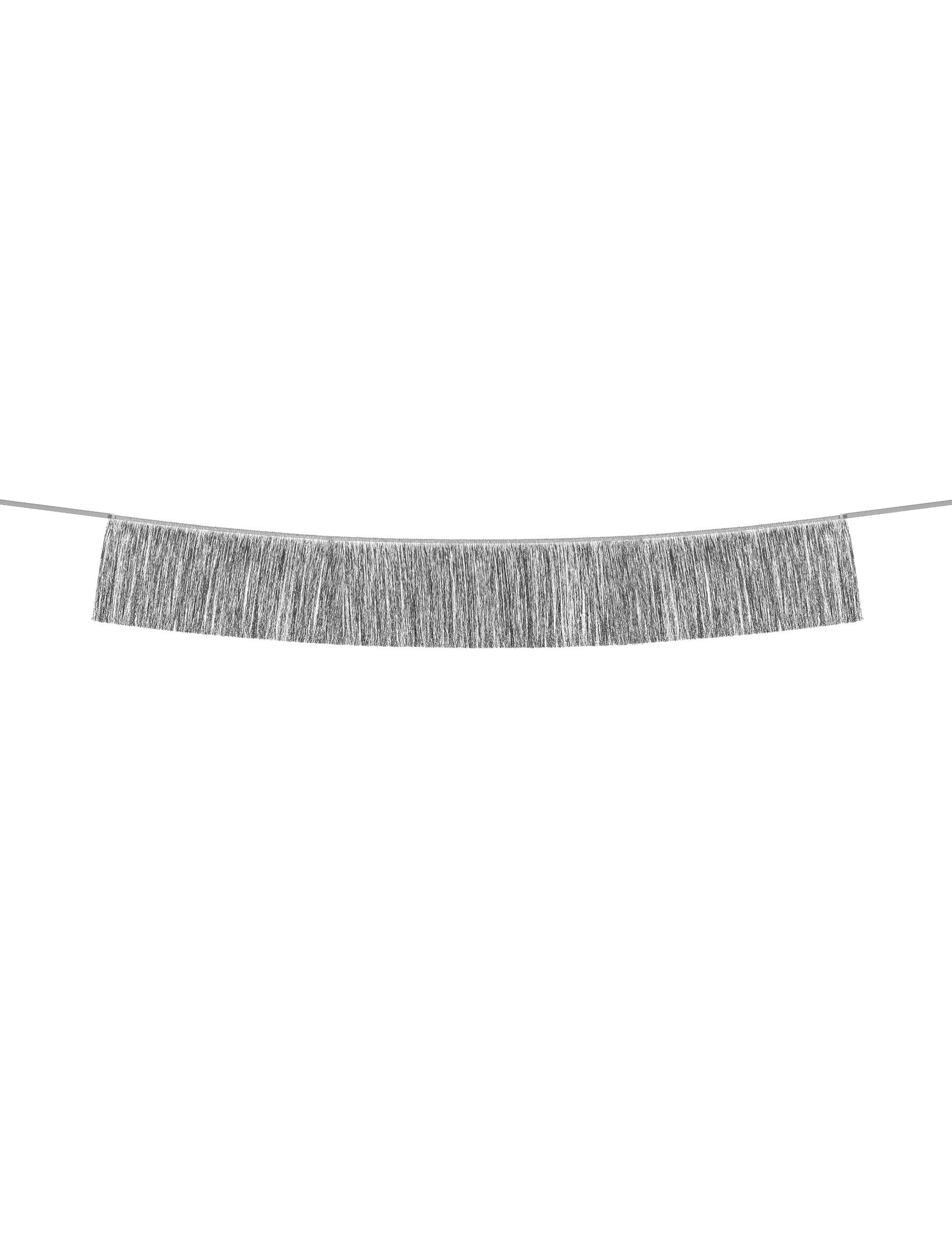 partydeco Kostüm Girlanden 135 cm Silvester Silber
