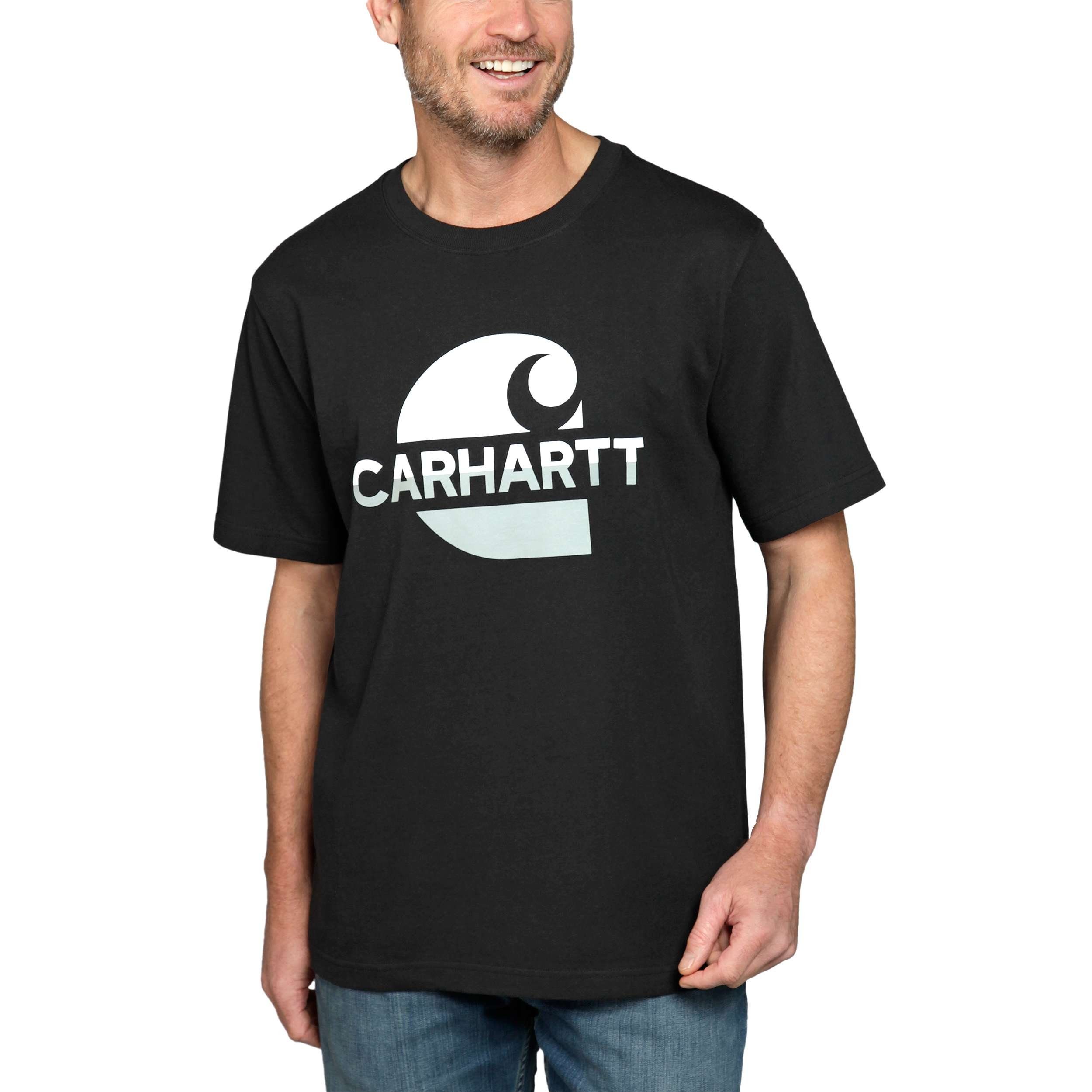 Relaxed schwarz Carhartt T-Shirt Fit Herren Heavyweight Short-Sleeve Graphic