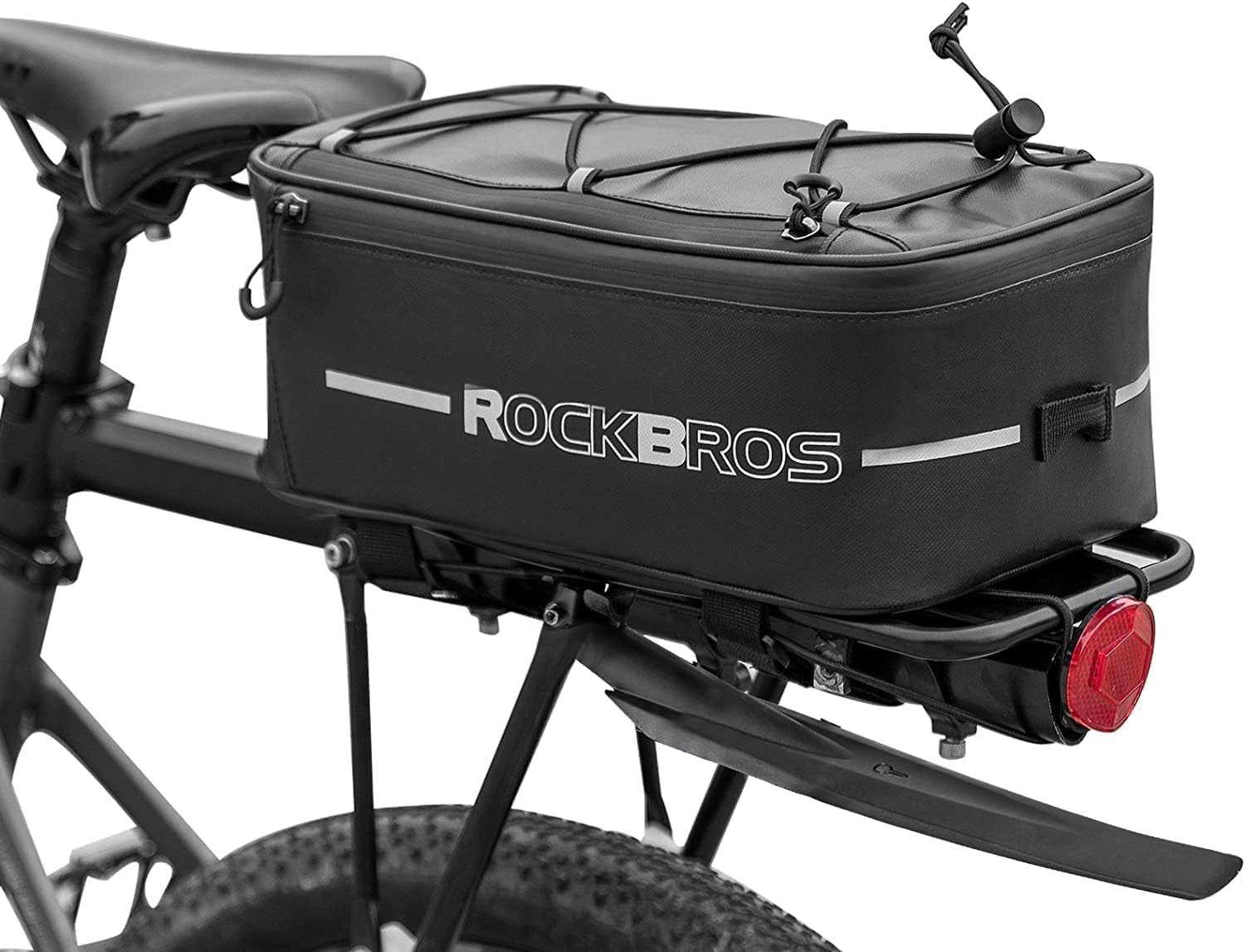 Fahrradtasche Wasserdichte reflektierende Fahrrad-Gepäckträgertasche schwarz 5,2L-8L