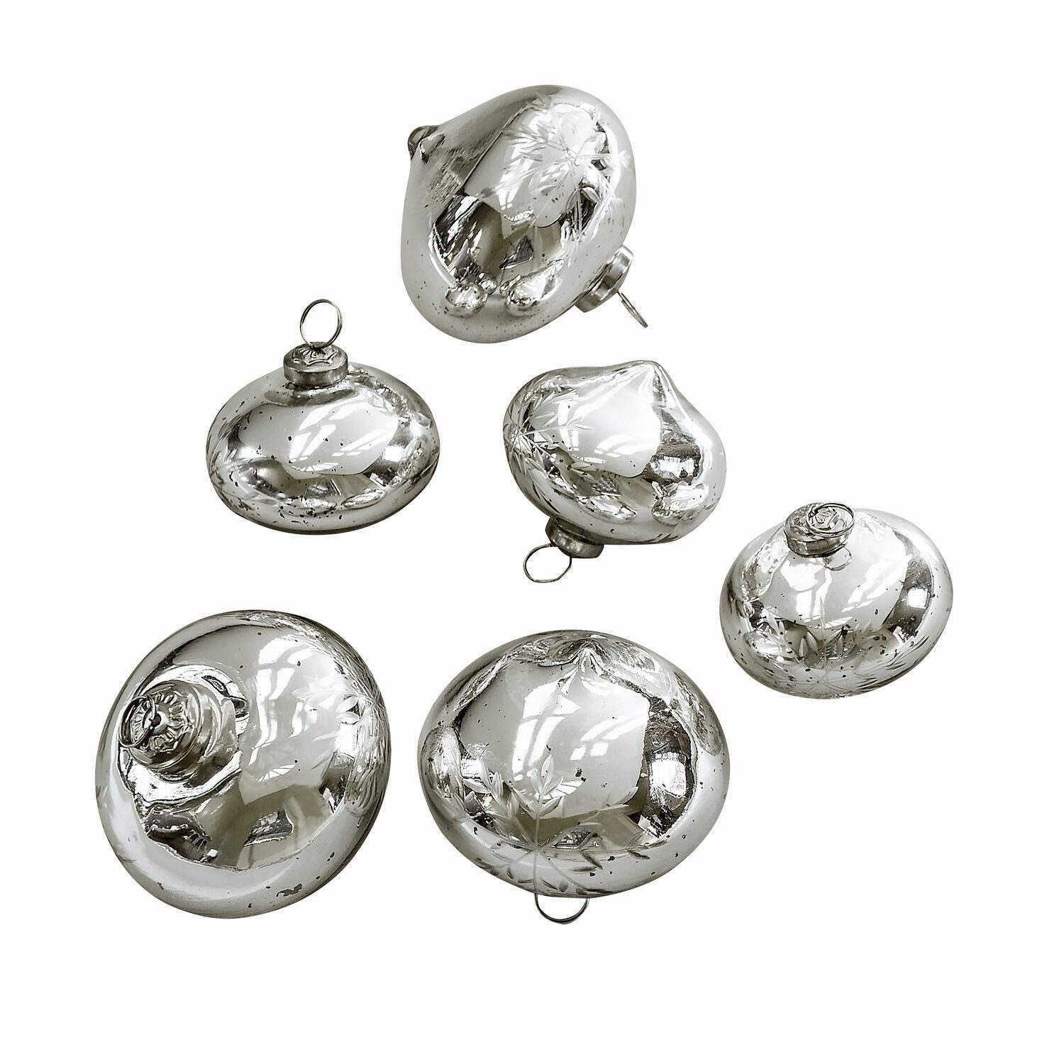 Mirabeau Christbaumschmuck Weihnachtskugeln 6er Set Isaulie silber, none