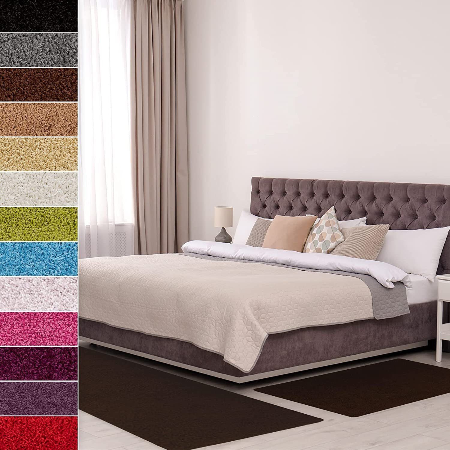 Floordirekt Hochflor-Bettumrandung Barcelona, 13 Farben & günstig online kaufen