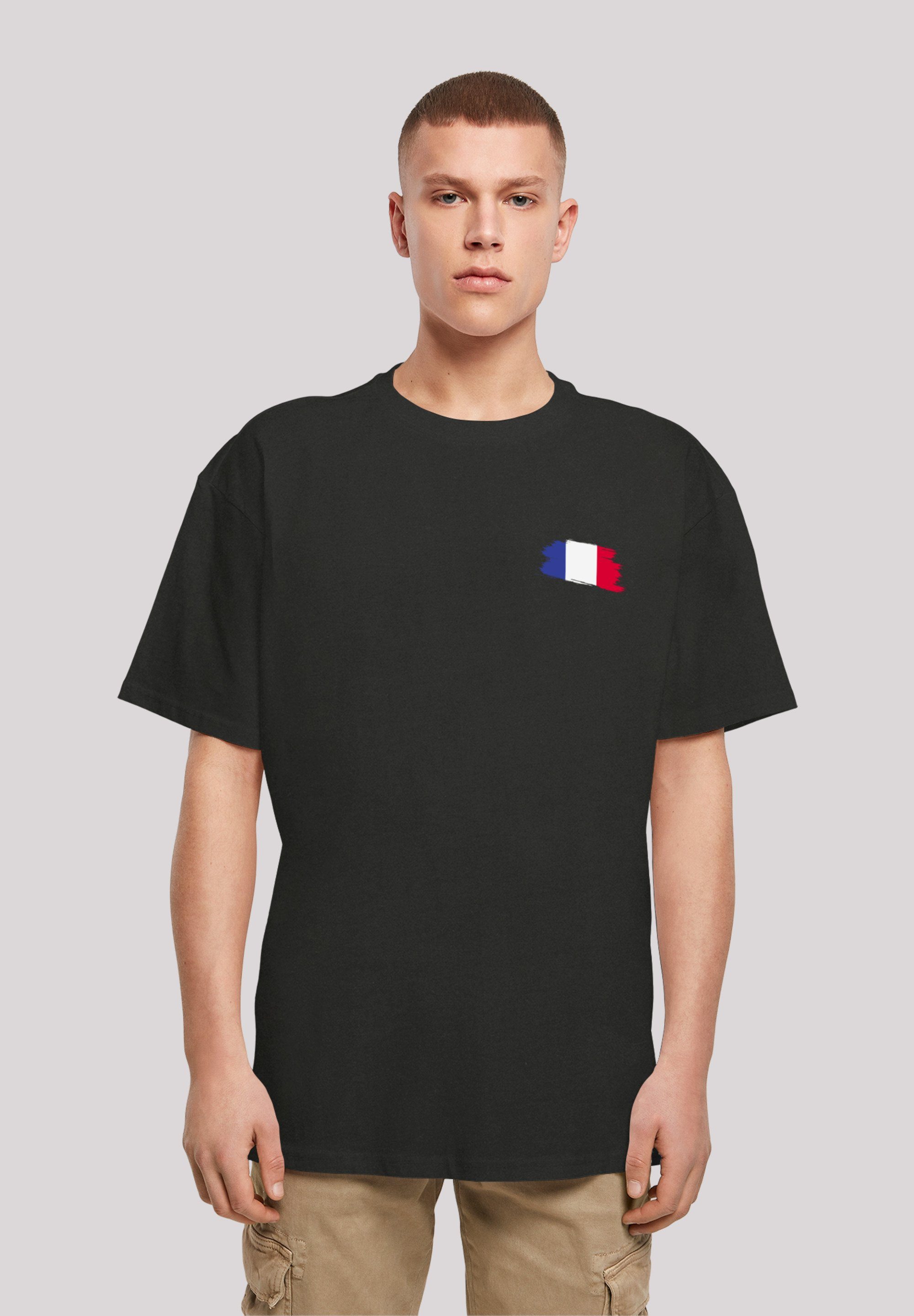 F4NT4STIC T-Shirt France Frankreich Flagge Fahne Print schwarz