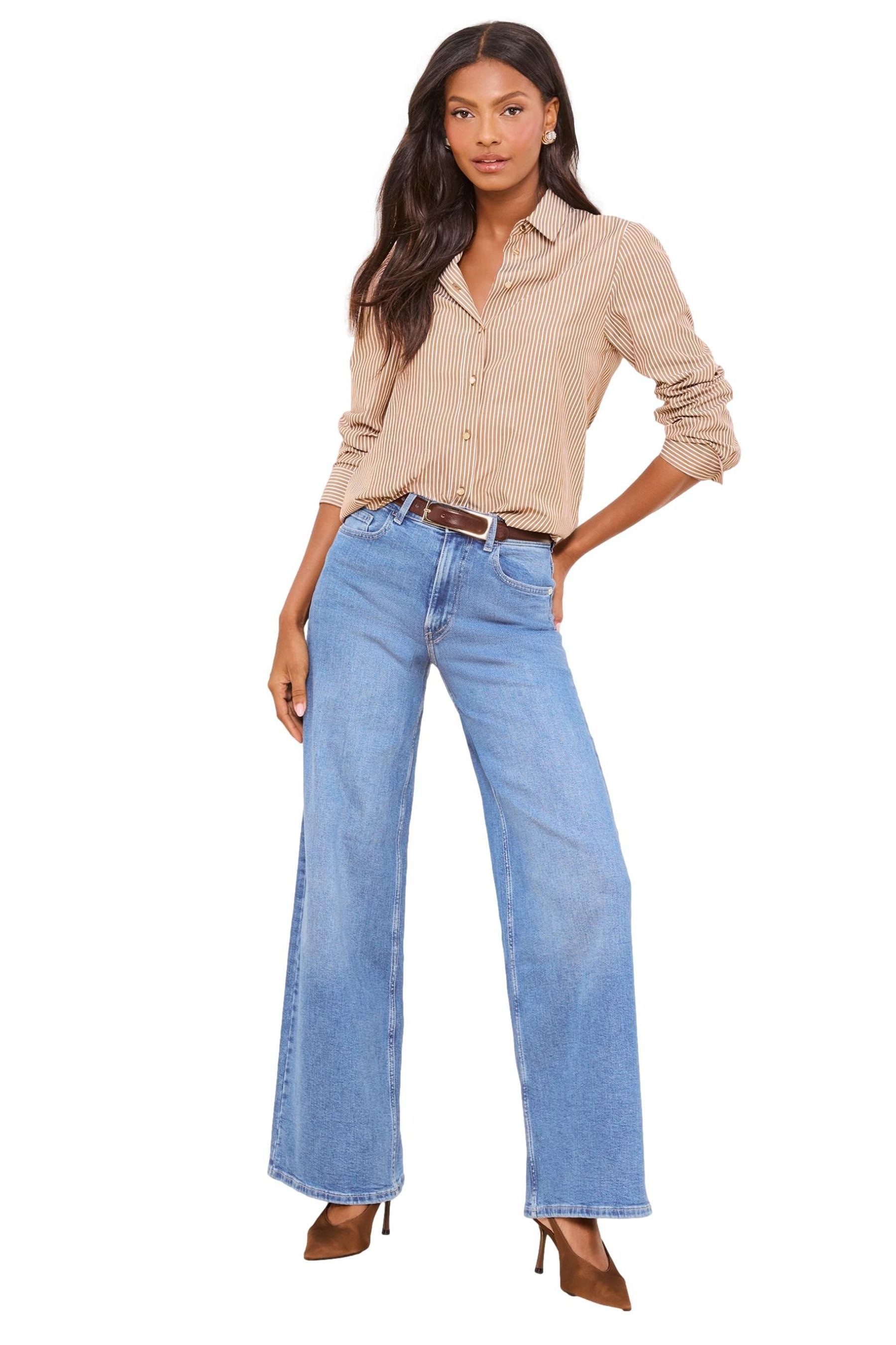 LIPSY Hemdbluse Lipsy Gestreiftes Popline-Hemd, Regular (1-tlg) günstig online kaufen