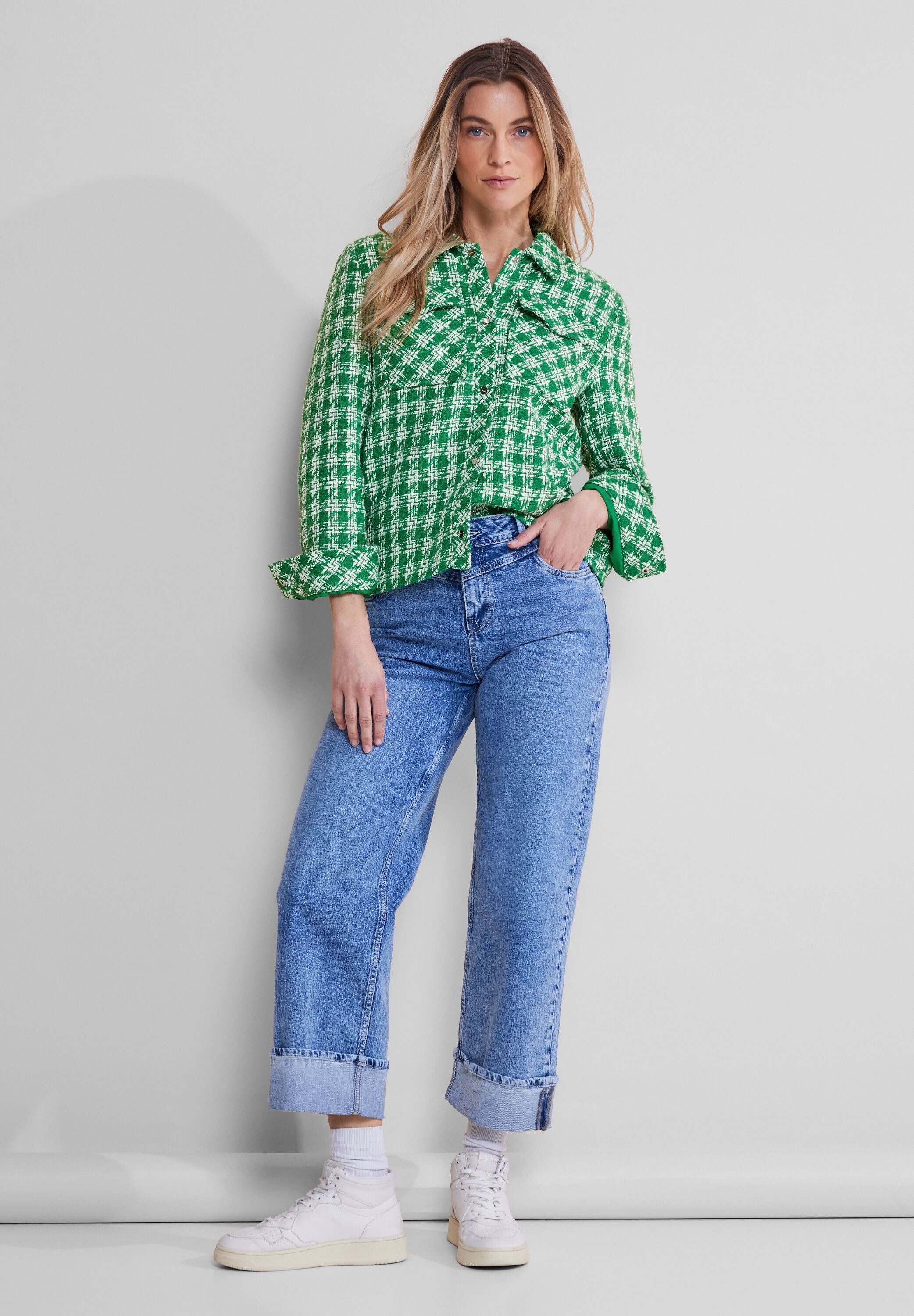 STREET ONE Kurzjacke mit Karomuster