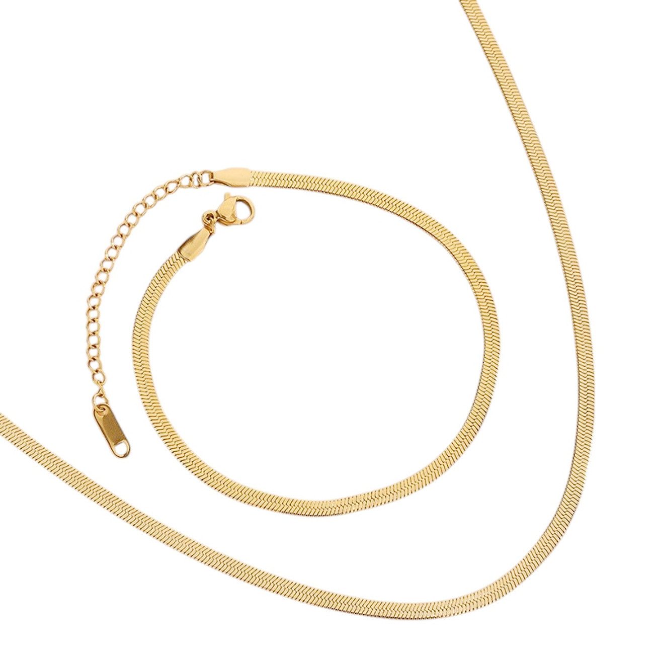 KARMA Schmuckset Halskette & Armband Gold günstig online kaufen