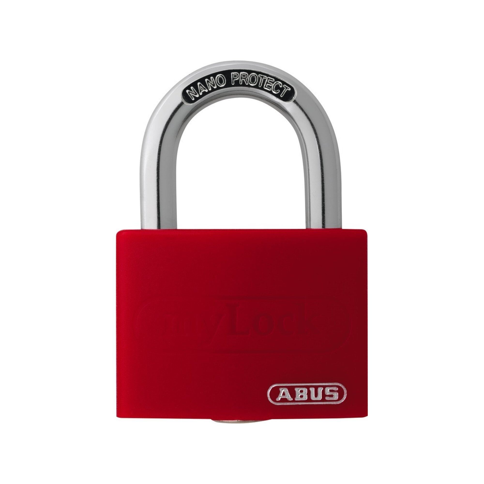 ABUS Zylinder Zylindervorhangschloss T65AL/40 rot Lock-Tag Schlossk.-B.43mm Alu.vers