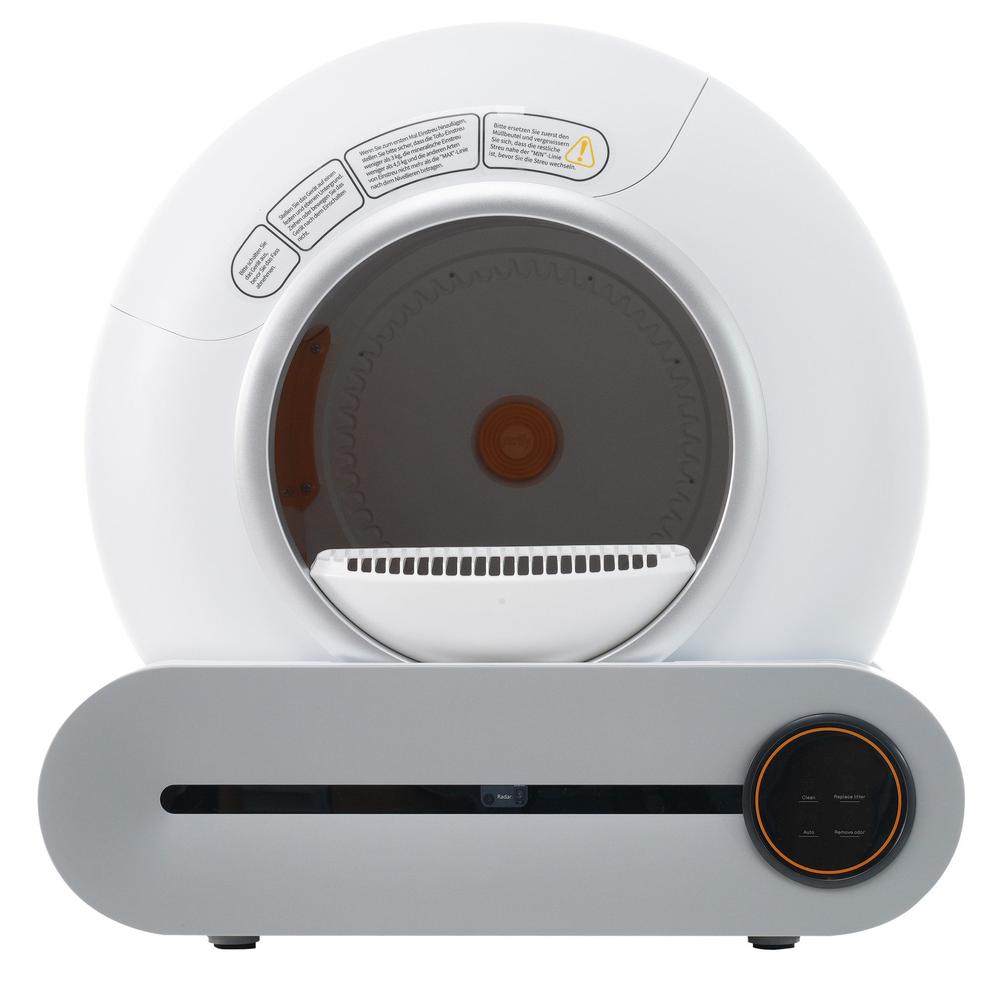 GLIESE POWER Katzenecktoilette 65L Adaptive selbstreinigende Katzentoilette, selbstreinigende Katzentoilette, APP-gesteuert,sichere Kindersicherung