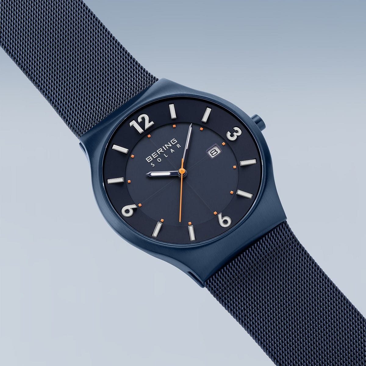 Bering Solaruhr Armbanduhr für Herren blau gebürstet - Solar-Uhrwerk