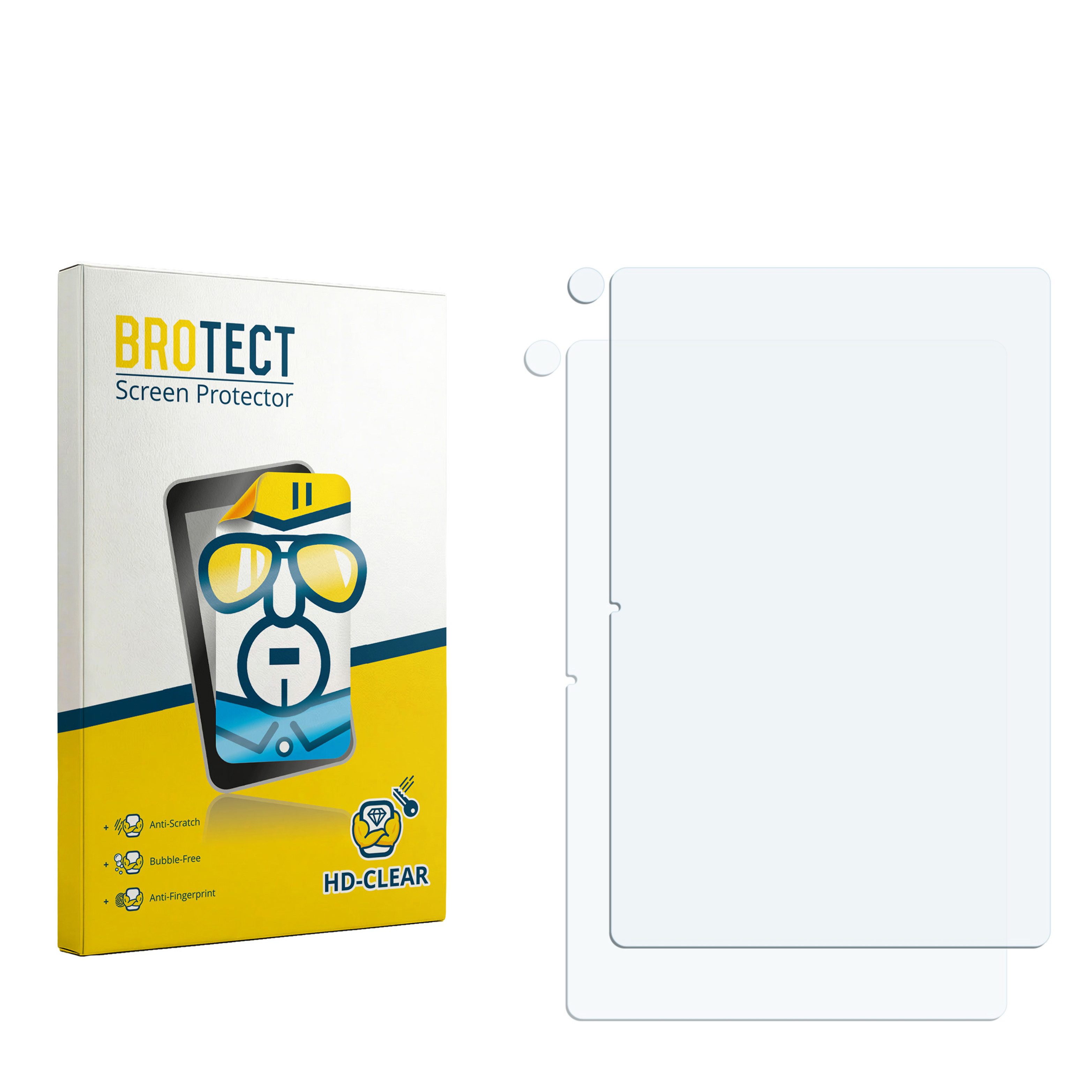 BROTECT Displayschutzfolie Schutzfolie für Lenovo Idea Tab Pro Gen 2 13" (Display+Kamera), 2 Stück, Displayschutz Schutz Folie Klar Transparent