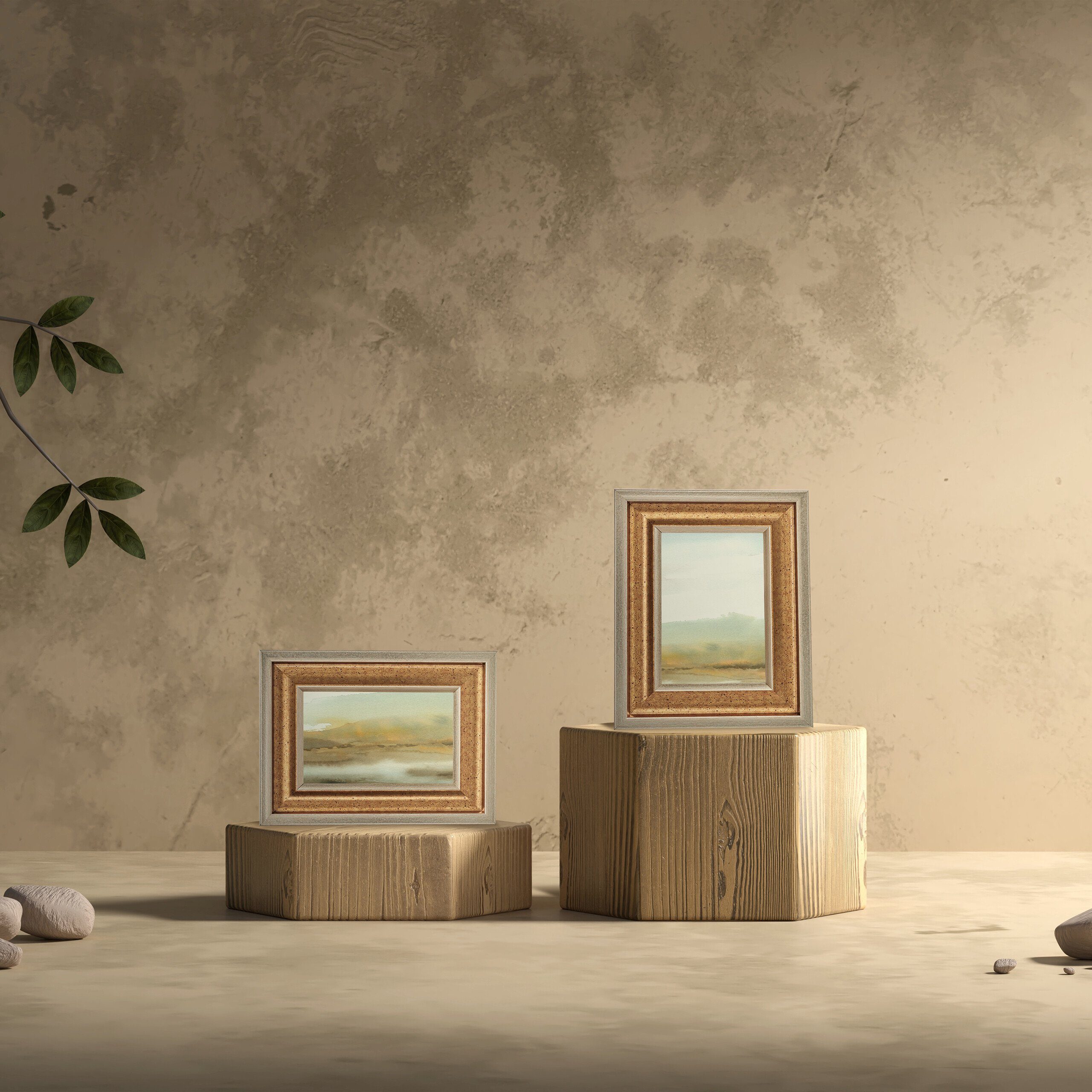 relaxdays Bilderrahmen-Set Bilderrahmen 20x30 cm 2er Set, gold günstig online kaufen