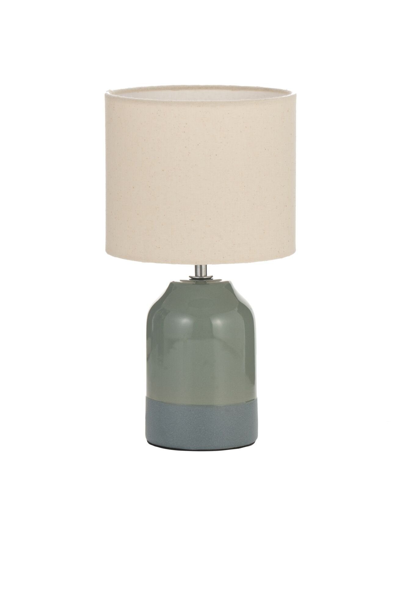 Pauleen Tischleuchte Sandy ohne 230V Stoff/Keramik, beige/green max20W Leuchtmittel, Glow E14