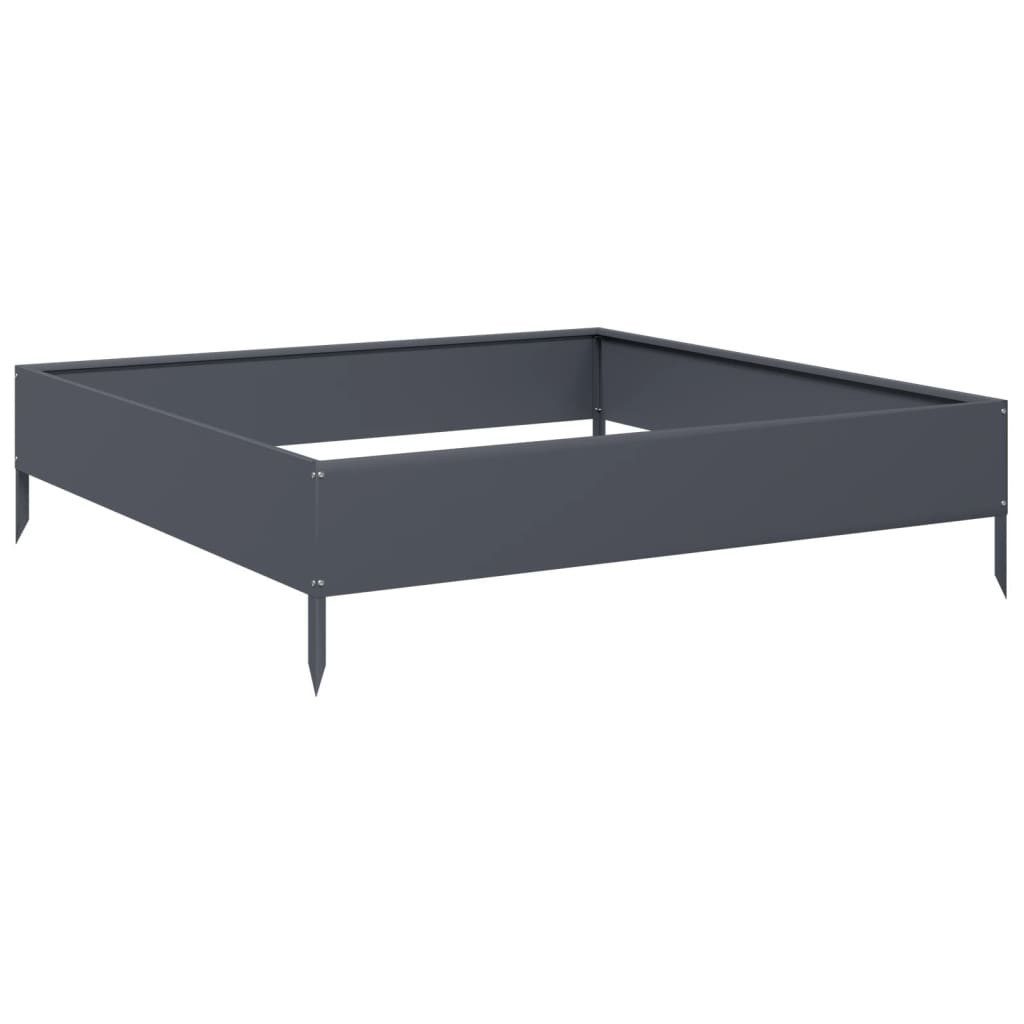 vidaXL Hochbeet Hochbeet Anthrazit 100x100x26 cm Stahl (1 St)
