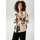 Aniston CASUAL Fleecejacke mit großflächigem "GOOD VIBES"-Schriftzug - NEUE KOLLEKTION