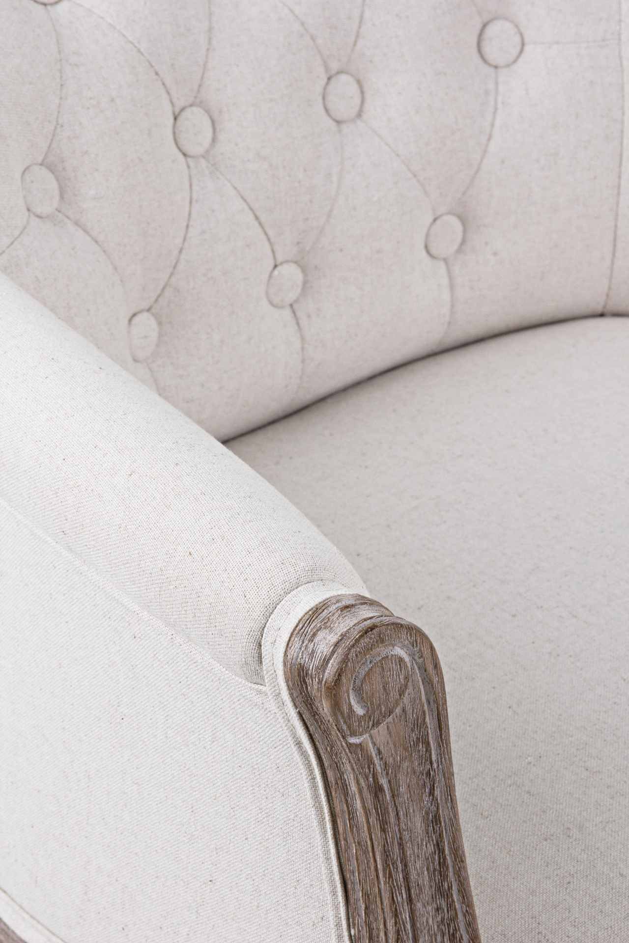Bizzotto Sessel Diva mit Stoffbezug, Natur günstig online kaufen