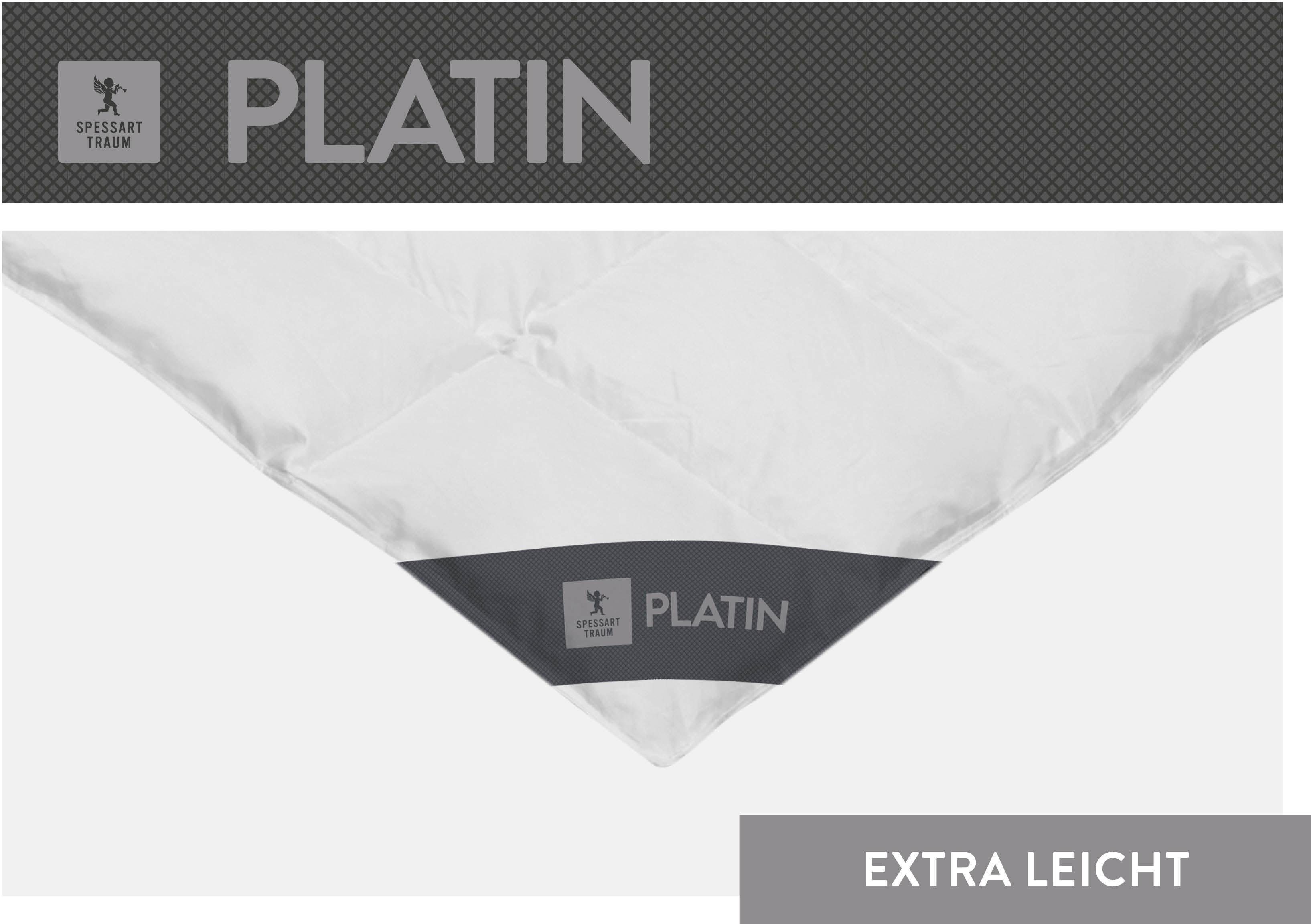 SPESSARTTRAUM Gänsedaunenbettdecke Platin, Füllung: 100% Reine weiße Gänsedaunen, Bezug: 100% Baumwolle, hergestellt in Deutschland, allergikerfreundlich