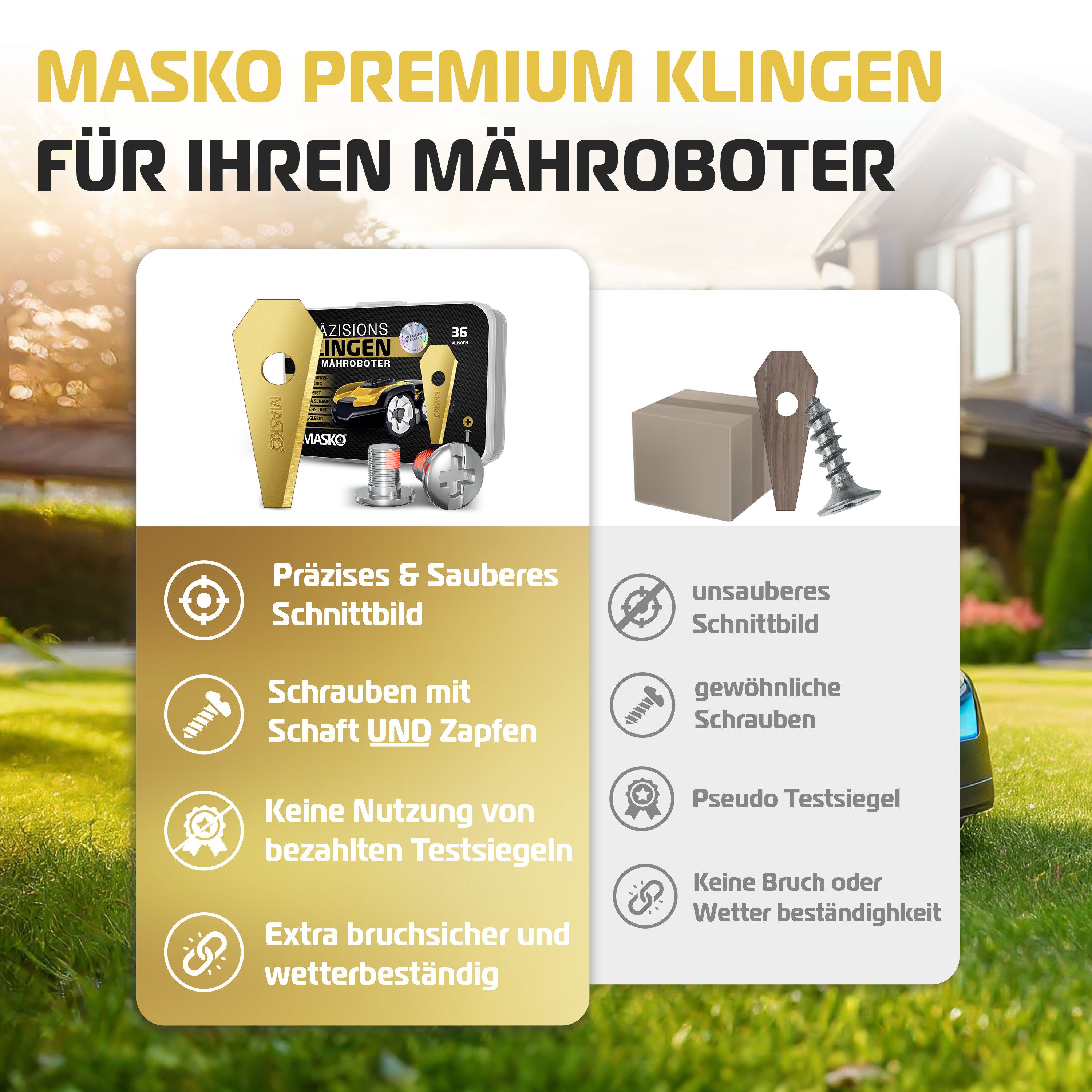 MASKO Mährobotermesser (36-St), Ersatzm...