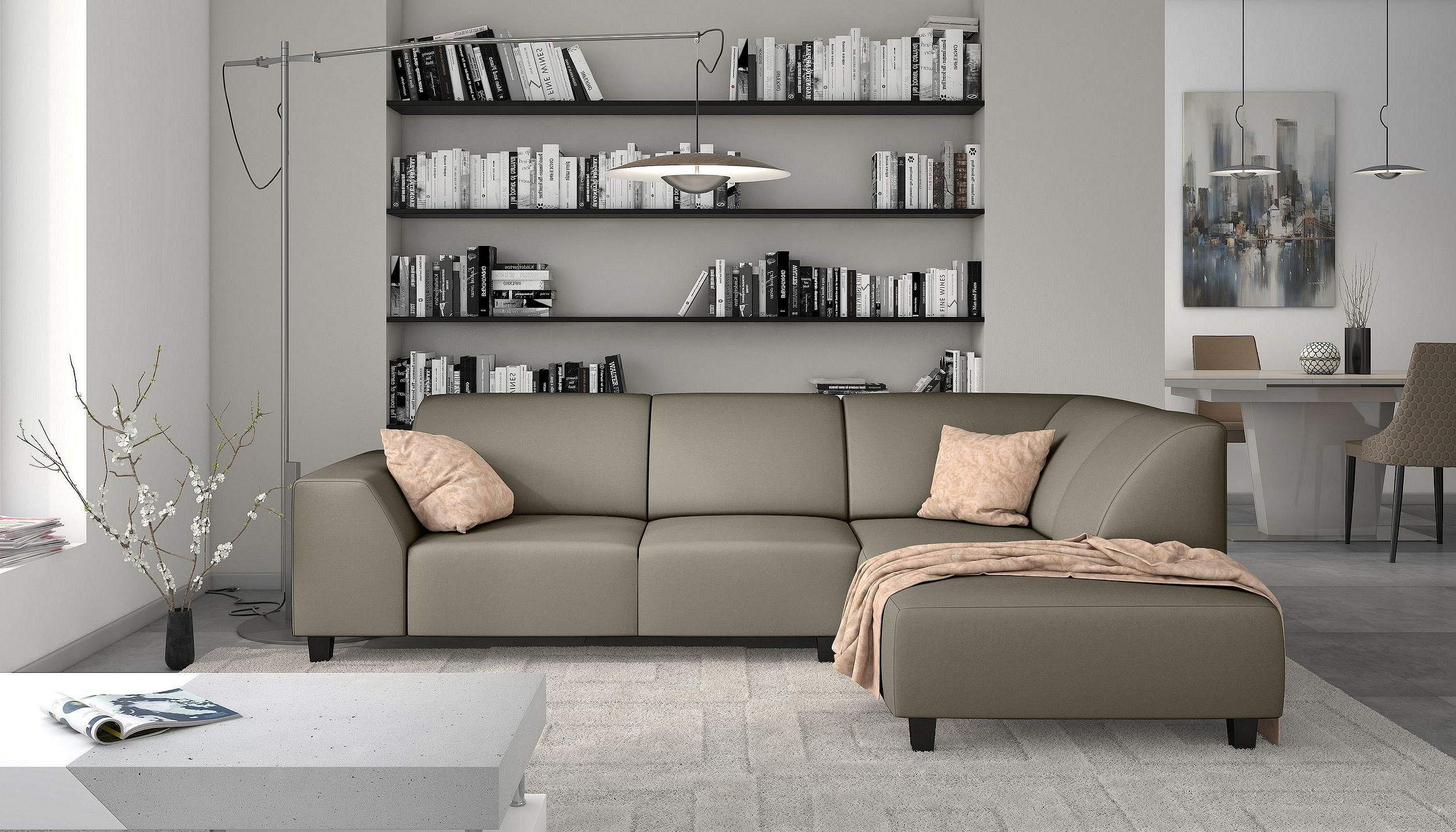 frei links Modern oder Design, Rückenlehne Ecksofa Einar, Raum L-Form, im Stylefy Sitzkomfort, rechts mit Eckcouch, mane bestellbar, stellbar,