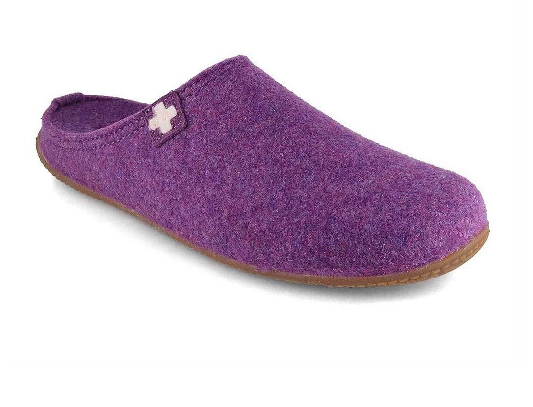 Living Kitzbühel Filzpantoffeln Gipfelkreuz, purple magic Hausschuh aus recycelten Materialien