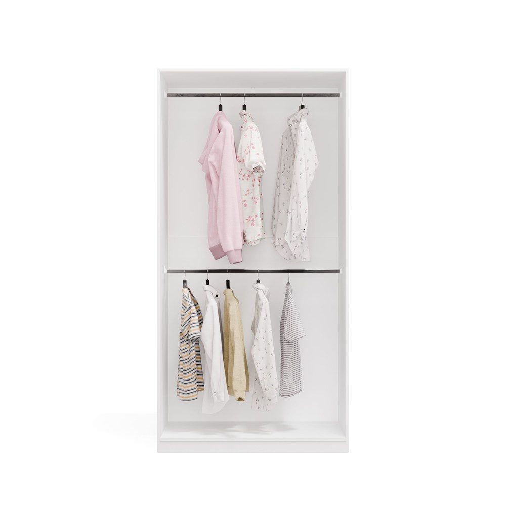 ibonto Kleiderschrank Offener Kleiderschrank mit Kleiderstange und 6 Ablagen, modular – Bild 2 von 5