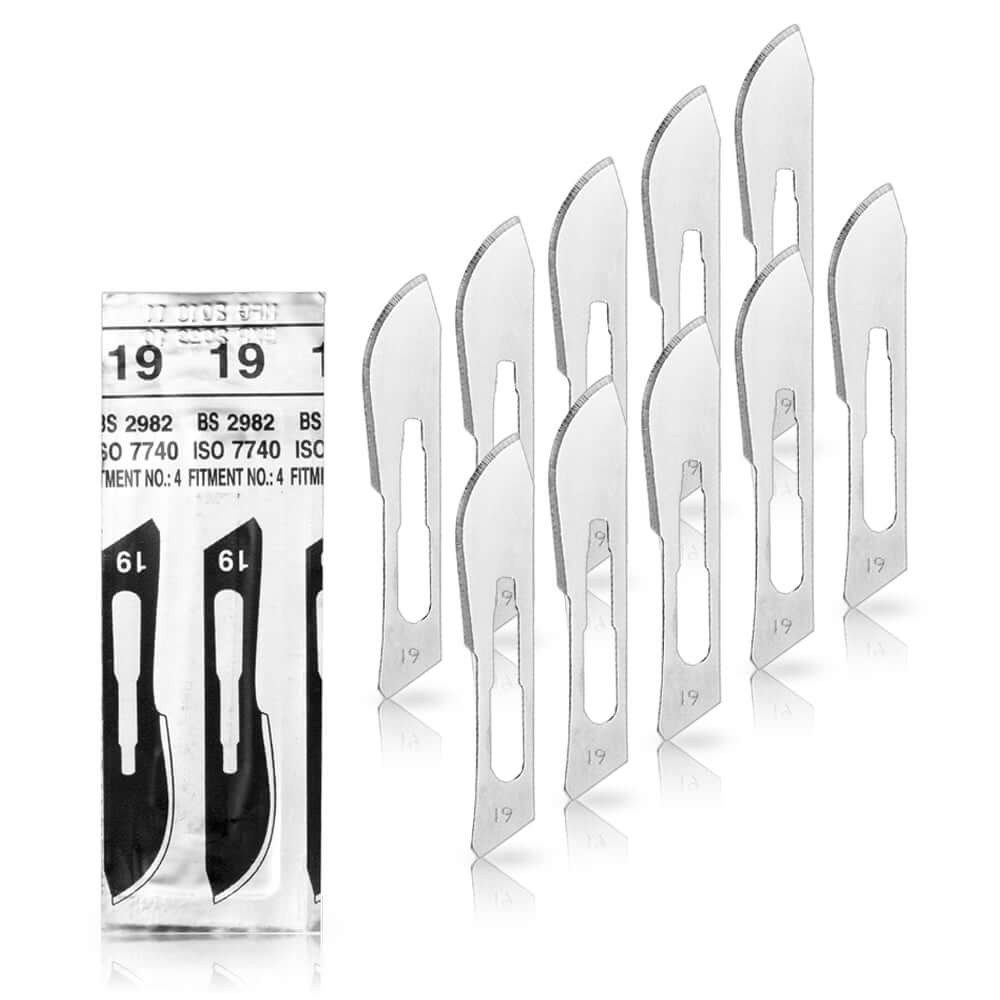 May Крафтовий ніжklinge 10 Stück Skalpellklingen Figur 19 aus Karbonstahl für Skalpell-Halter