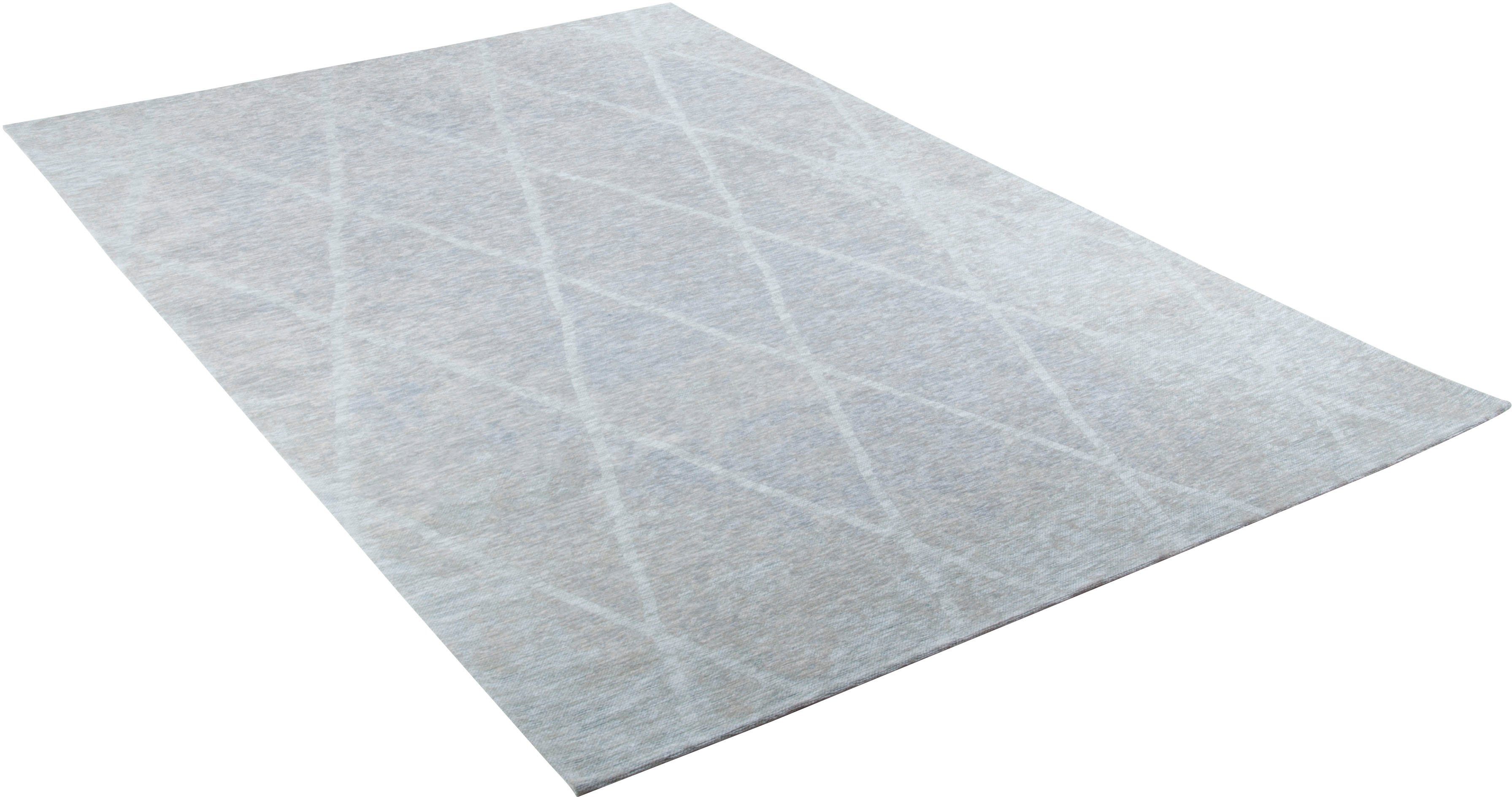 TOM TAILOR HOME Teppich Fine Lines, rechteckig, Höhe: 5 mm, Flachgewebe, Rauten Design, ideal im Wohnzimmer & Schlafzimmer