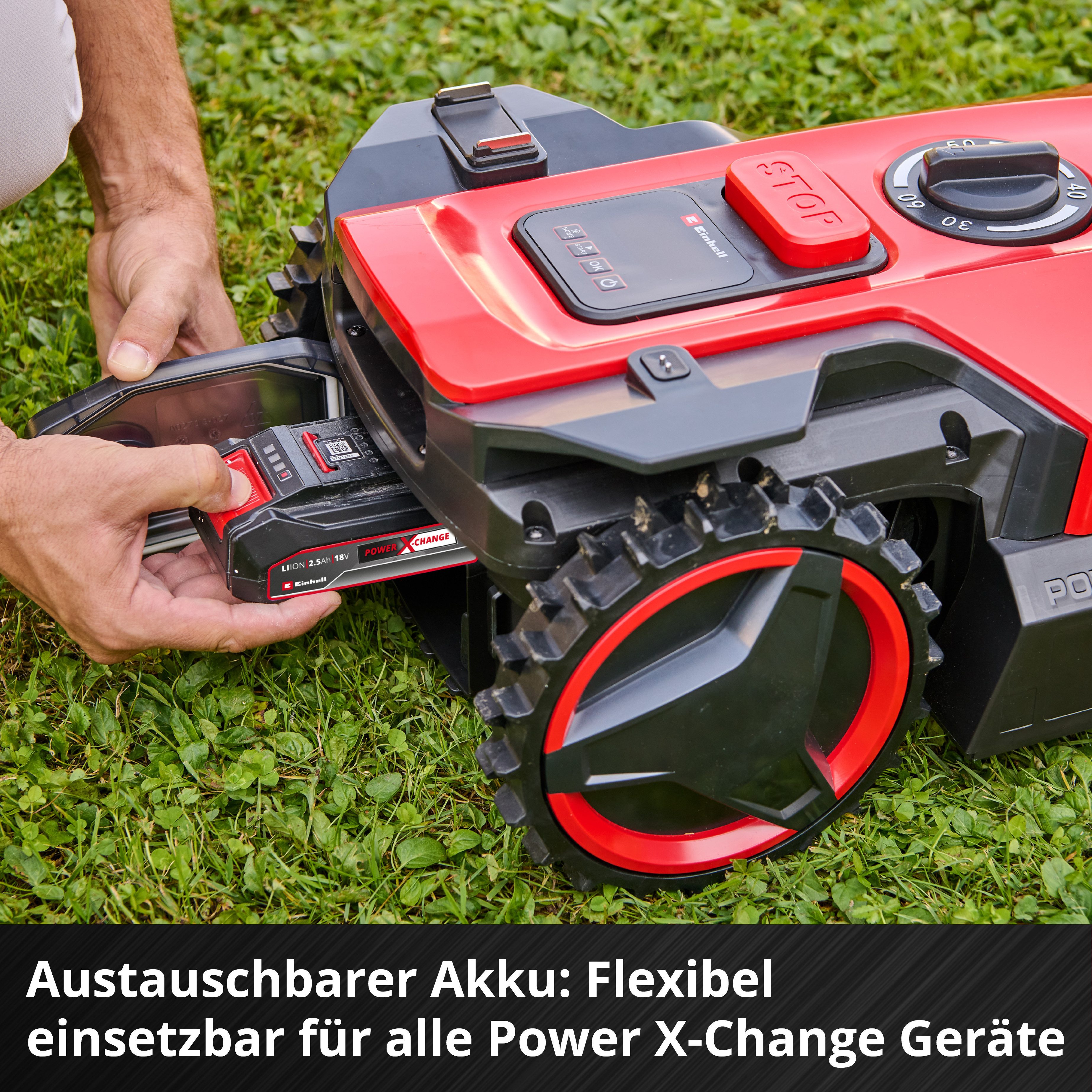 Einhell Rasenmähroboter »FREELEXO 500«, bis 500 m² Rasenfläche, (7-St), Inkl. 2,5 Ah Plus Akku und Ladestation