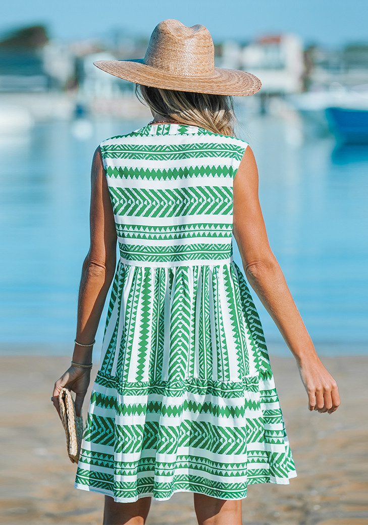 Cupshe Minikleid Geometrisches Minikleid Gestreifter Druck günstig online kaufen