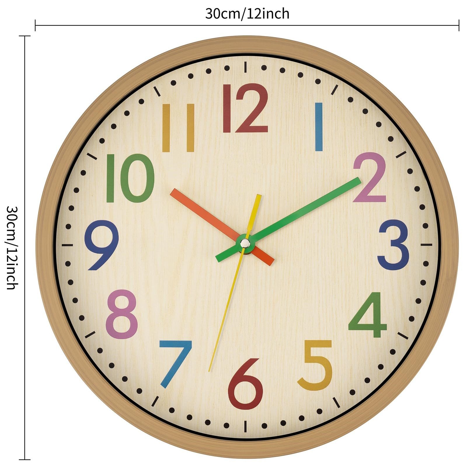 Coonoor Wanduhr 30cm Lautlose Wanduhr ohne günstig online kaufen