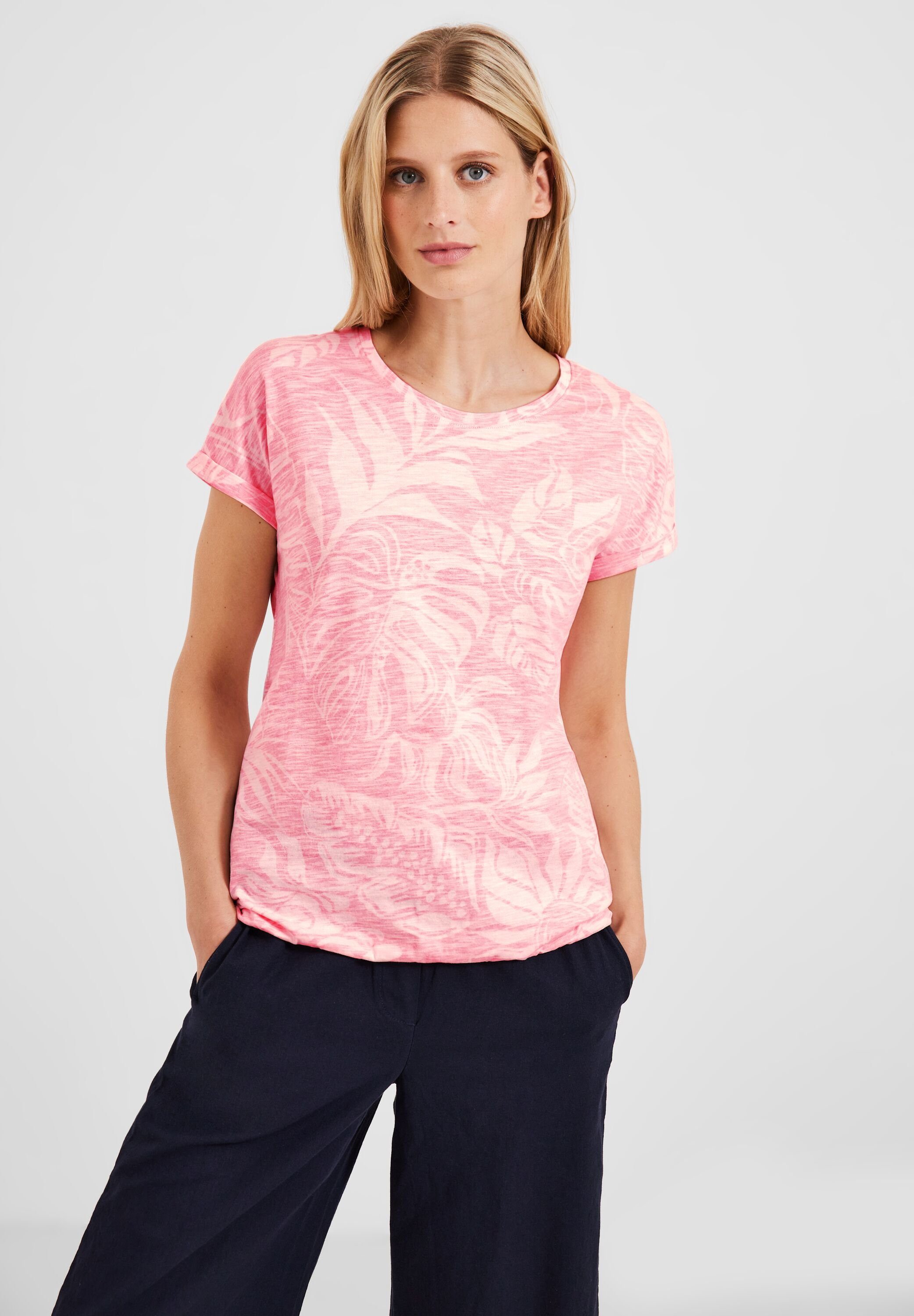 Blätterprint Cecil T-Shirt,