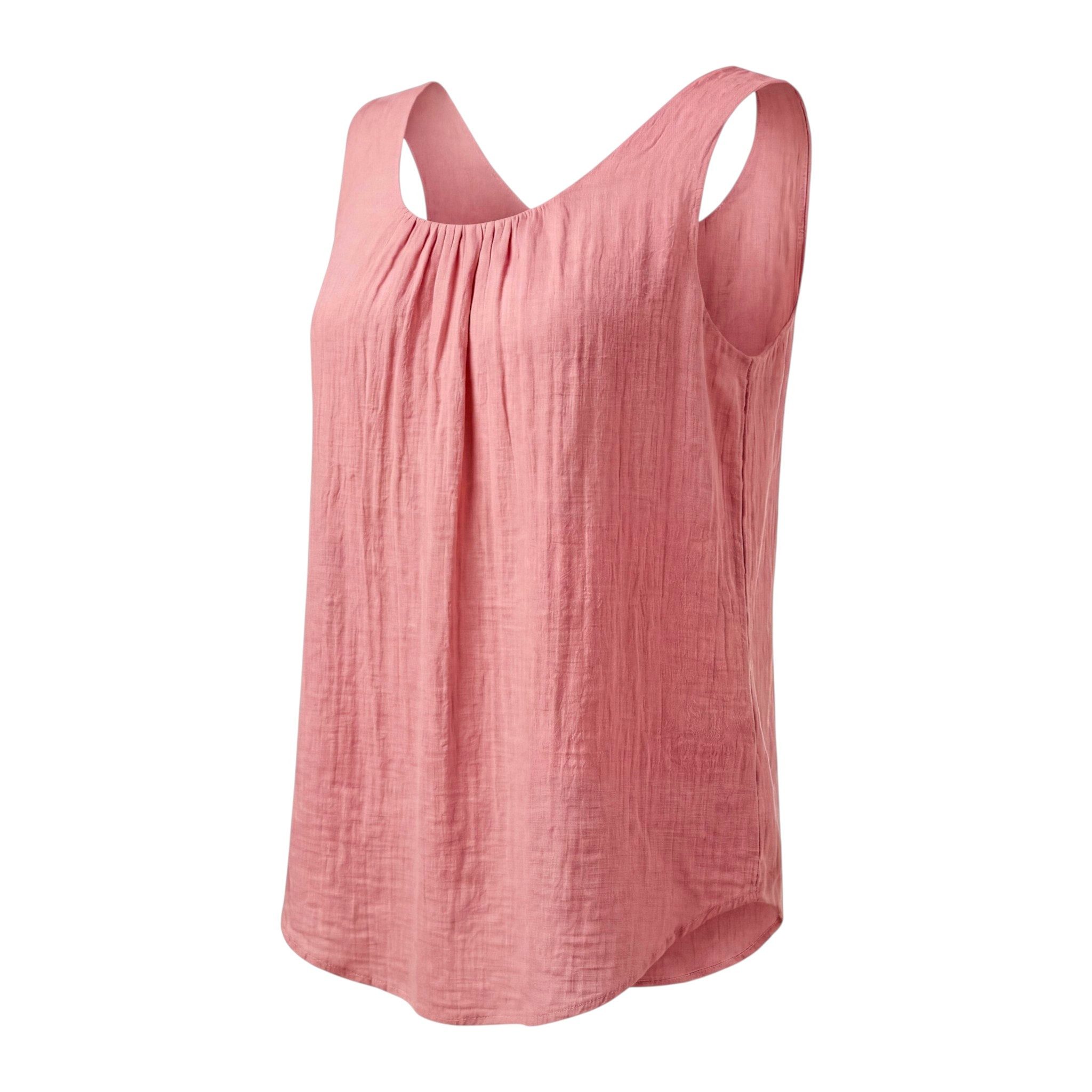 OriginalYou Trägertop Damen Sommer Top Leinenoptik blickdichtes Oberteil mit Innentop Größen von 36 bis 48, Unifarben, Rundhals