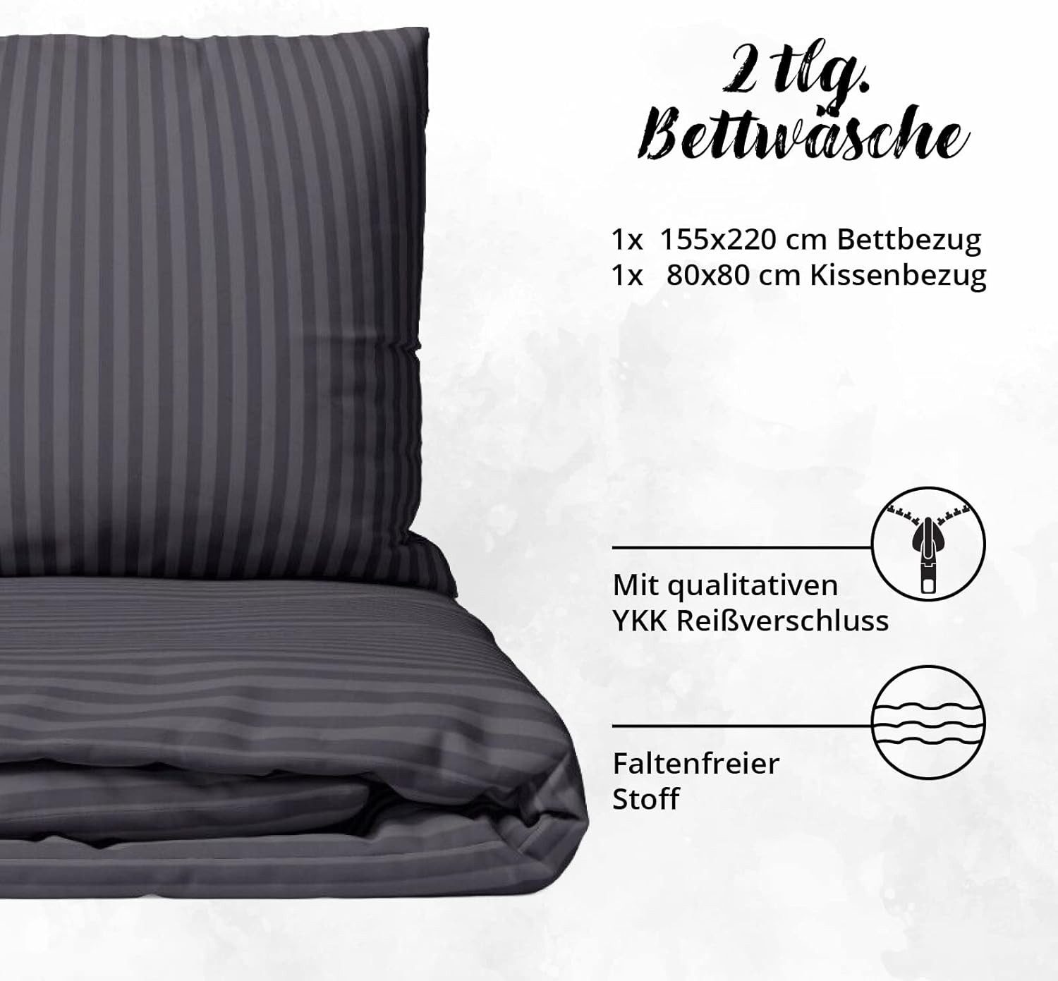 TRENDBUY24 Bettwäsche Bettwäsche Damast Bettwäsche gestreift günstig online kaufen