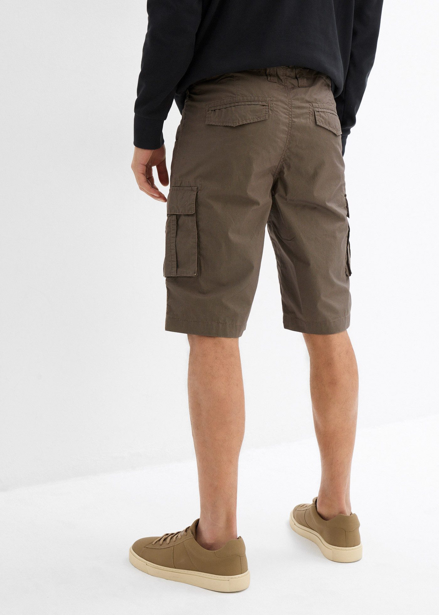 bonprix Cargobermudas aus Baumwolle, Relaxed Fit, mit Minimalmuster, im Casual Stil