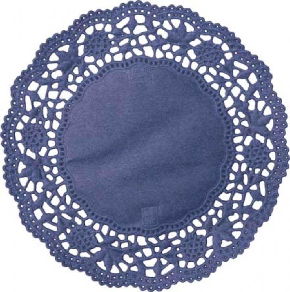 Zeichenpapier Stück, H-Erzmade rund, Spitzendeckchen, Blau 10cm 24